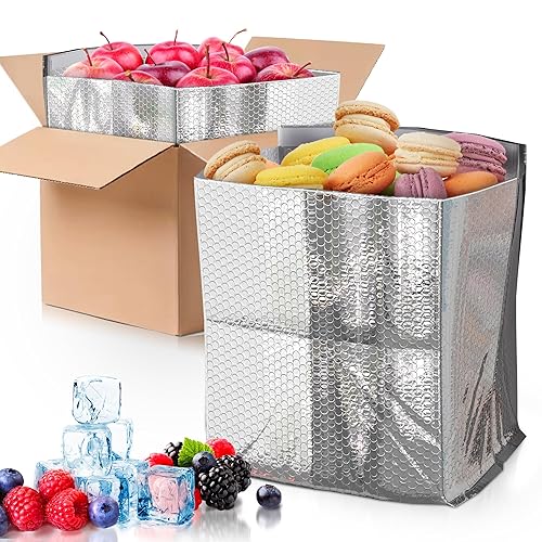 ABc Foil Insulated Box Liners 8 x 8 x 8  Pack of 50 Insulated Shipping Boxes for Frozen Food  Double-Layer Insulated Shipping containers  Leakproof cold Shipping Boxes for Frozen Fish  Meat(D0102HgJW2Y)