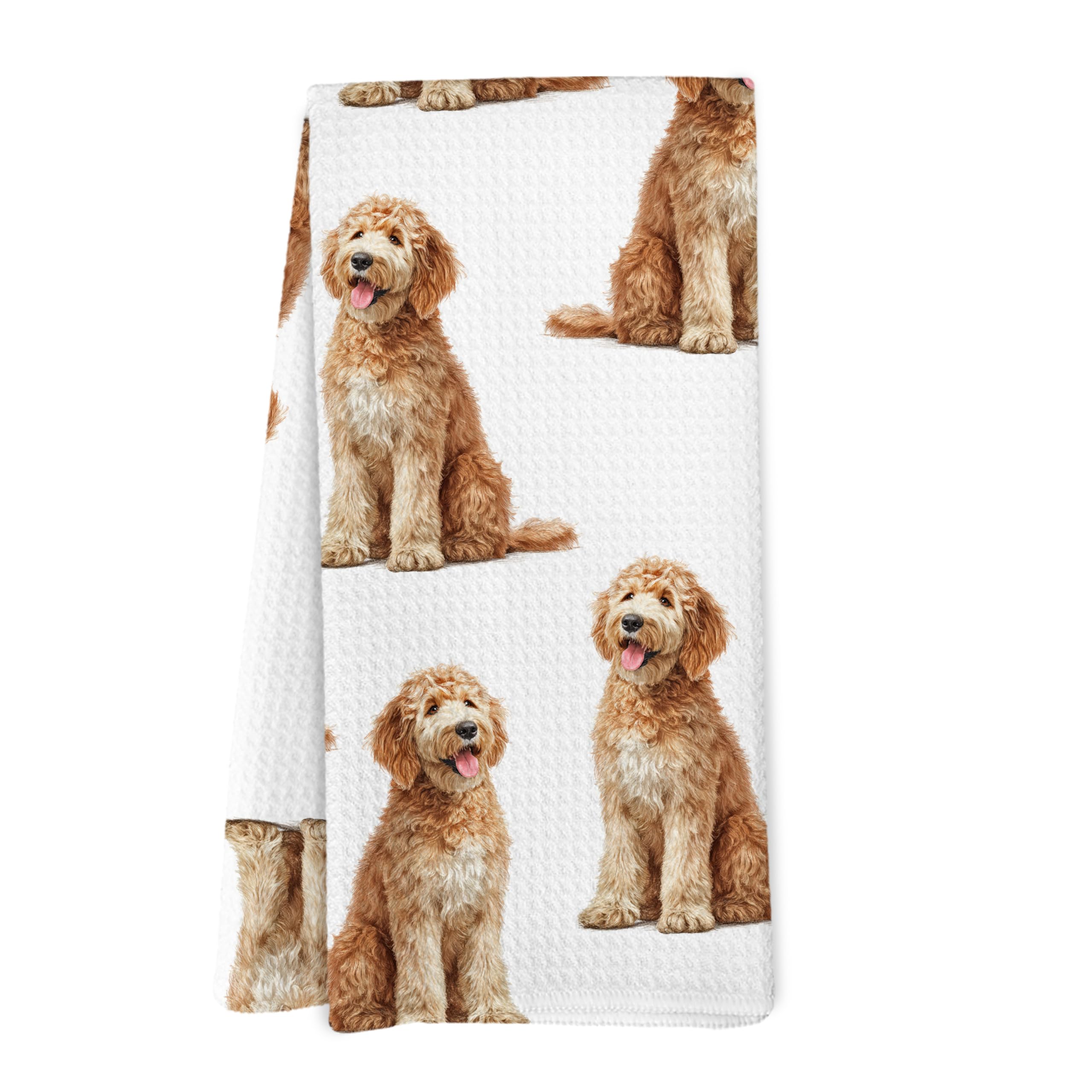 Yorhifa Goldendoodle Gifts Kitchen Dish Towel, Dog Gifts for Women Lovers Owner, Dogs Accessories, Goldendoodle Decor Hand Dish 