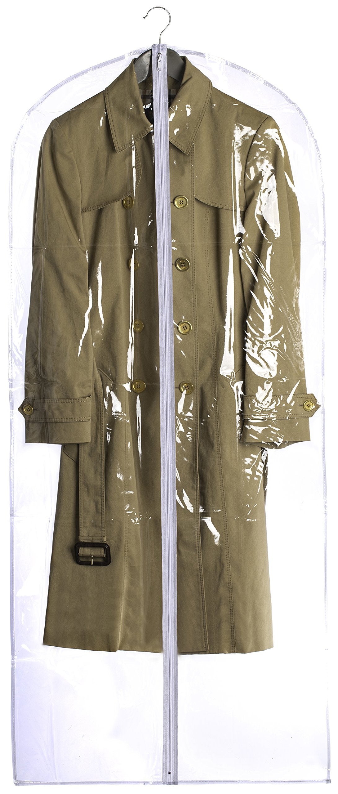 Handy Laundry Clear Vinyl Garment Bag - Protect Your Clothing While Traveling And Dust Free While Hanging In Your Closet. Ideal
