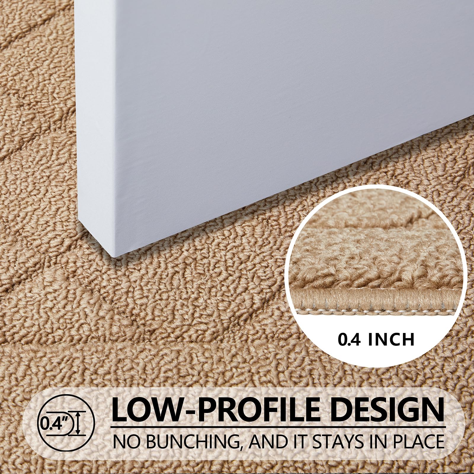 REFETONE Indoor Door Mat  Front Back Door Rug  20x32  Non-Slip Absorbent Resist Dirt Entry Mat  Machine Washable Low-Profile Inside Floor Mats Doormat for Entryway  Brown