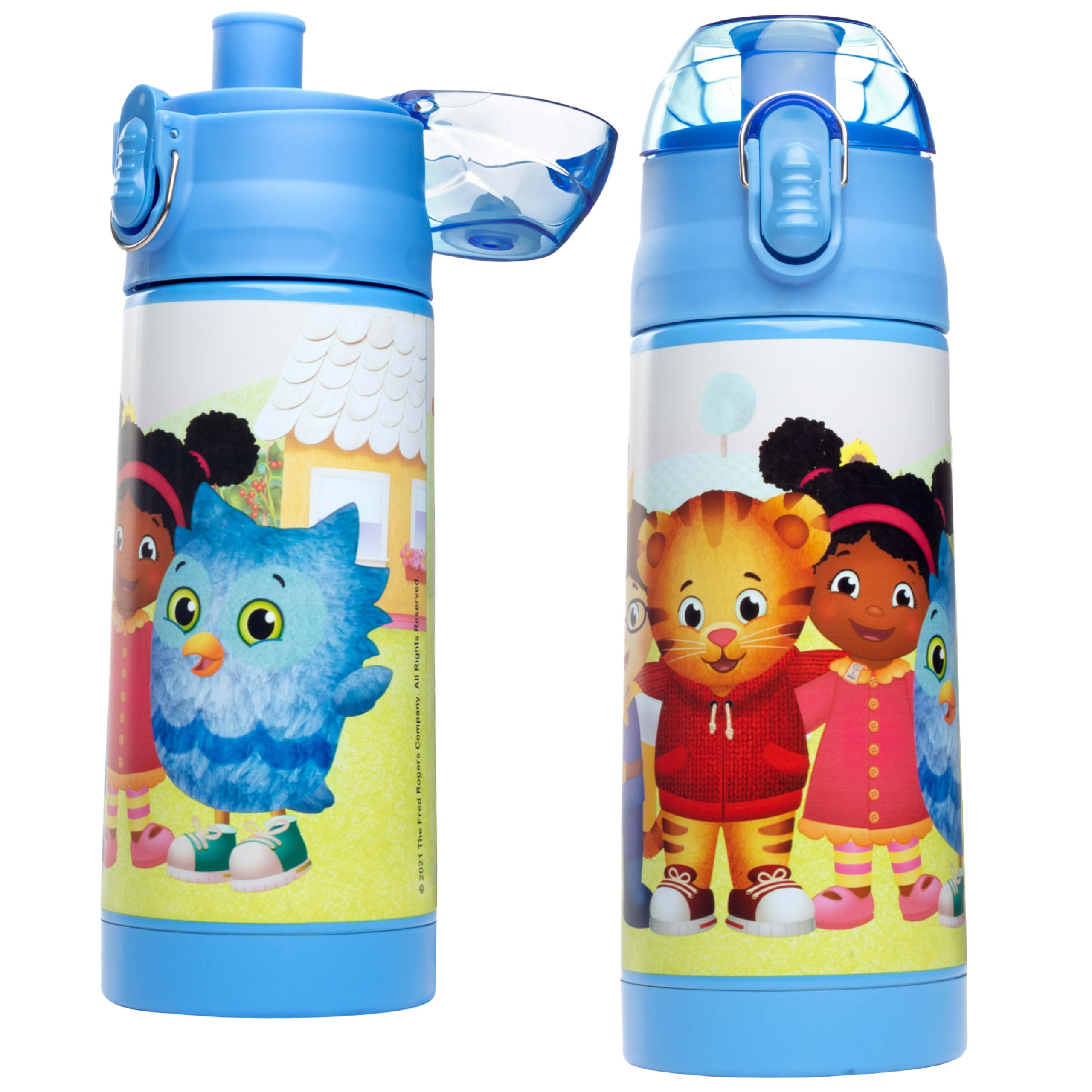 Daniel Tiger Kids Stainless Steel 13 oz Insulated Water Bottle, Blue