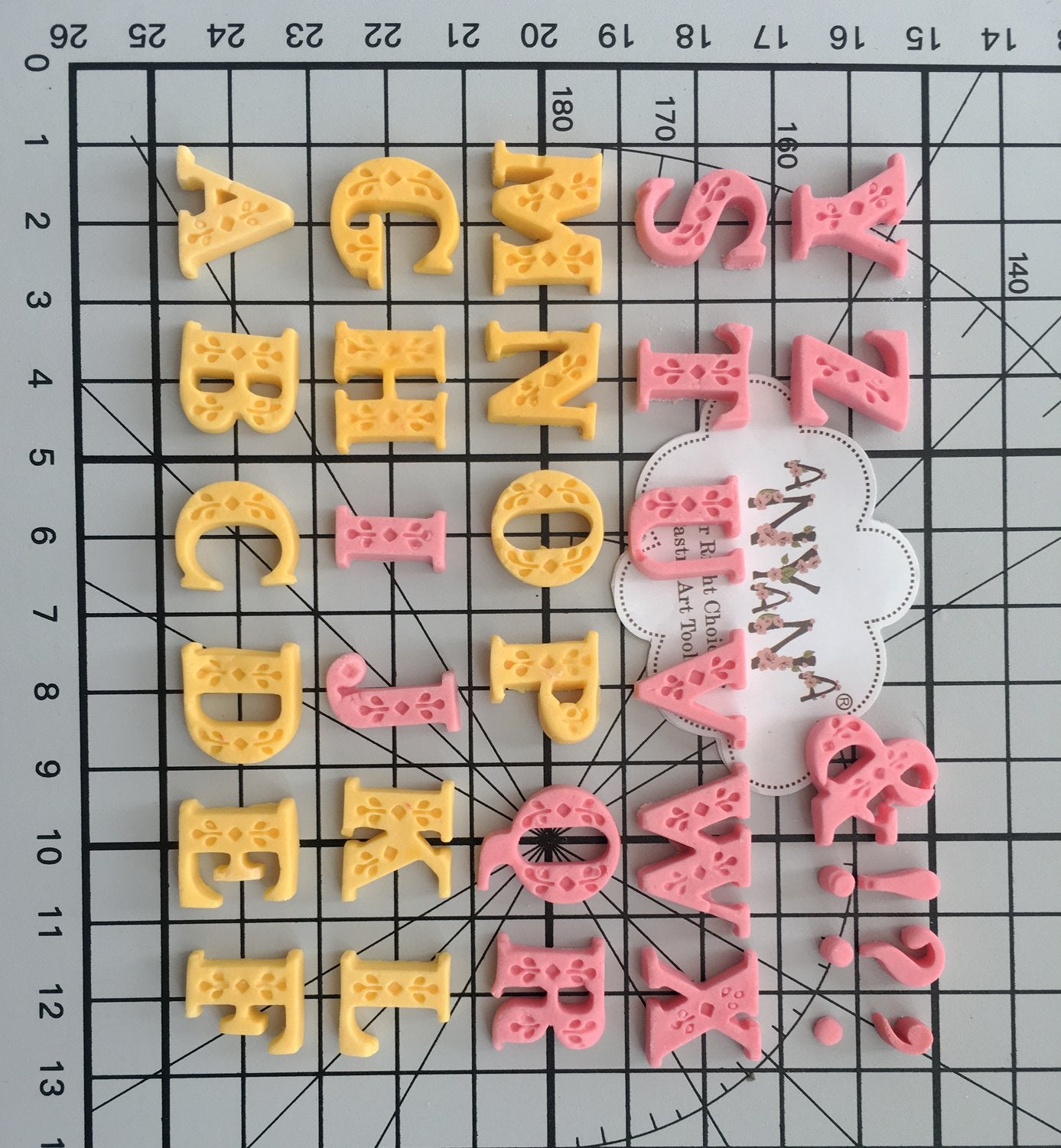 Anyana Mini Letters Alphabet Comma Exclamation Mark Silicone Mold Fondant Mould For Gum Paste Tool Sugar Paste Supplies Birthday
