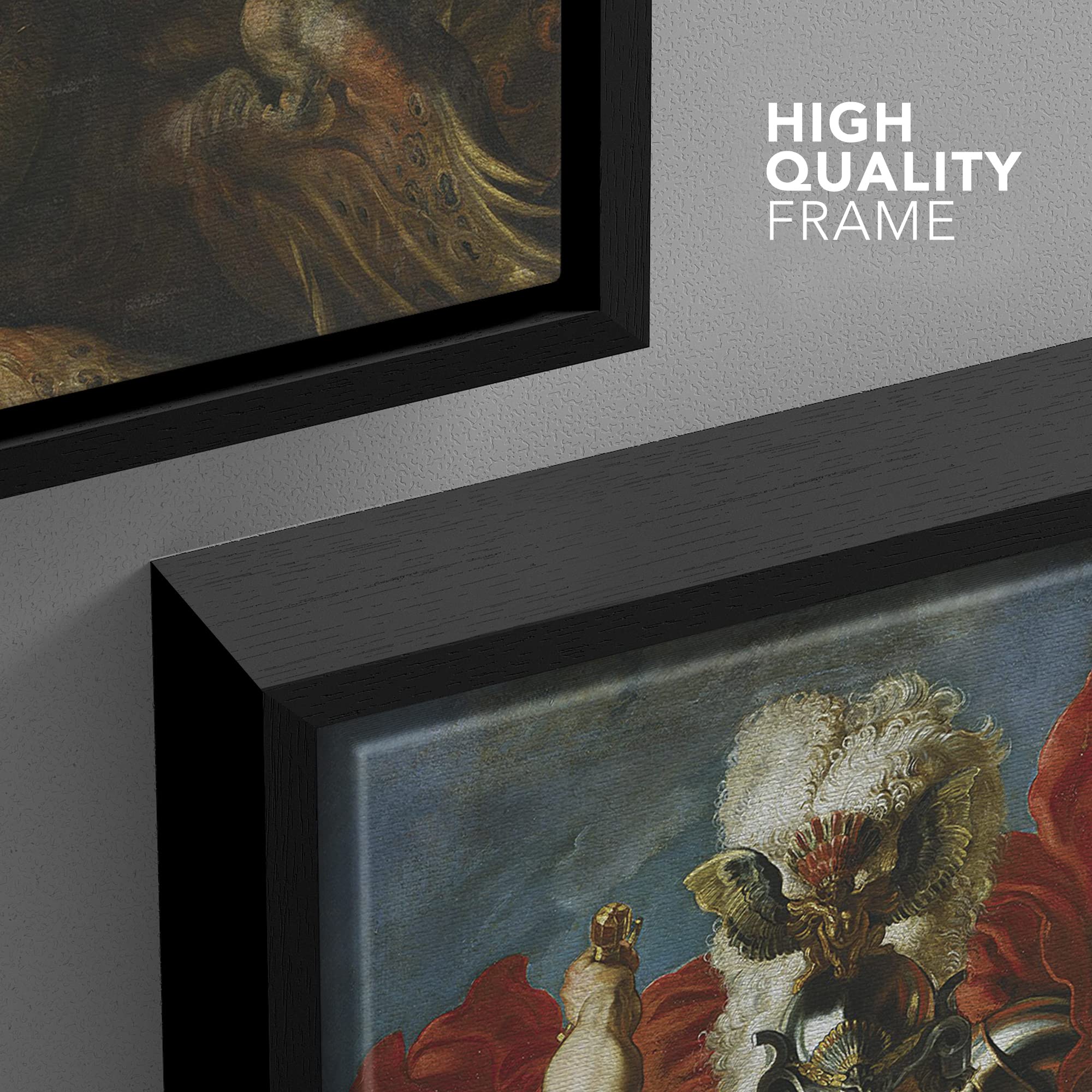 Wall26 - Oil Painting Of St George Fighting The Dragon By Peter Paul Rubens In 1606-10 - Baroque Style - Saint, Catholic - Frame