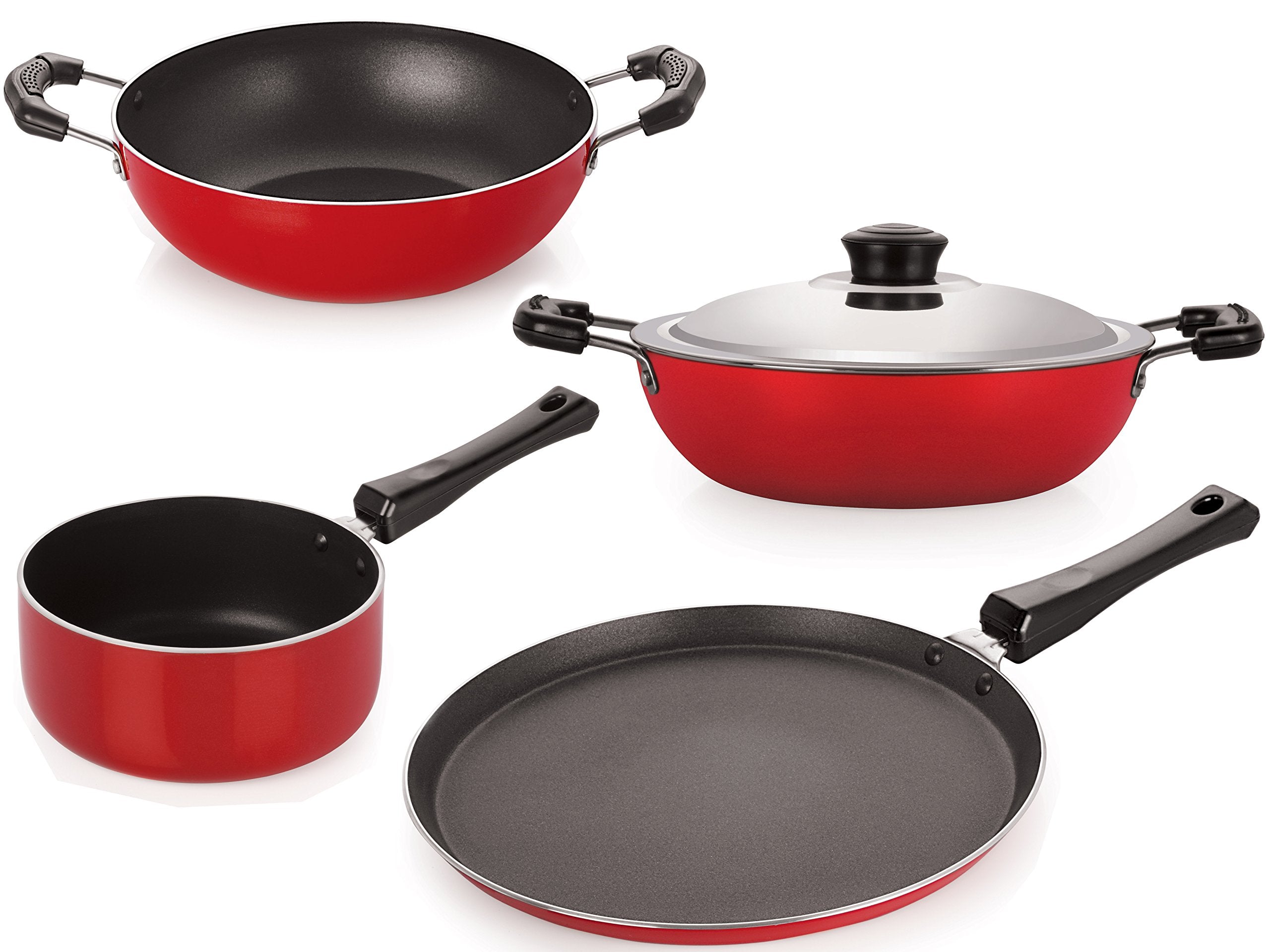 Nirlon NonStick Kitchenware Kitchen Cooking Utencil Combo Gift Set, (Kd12_Dkdm_Spb_Ft10)
