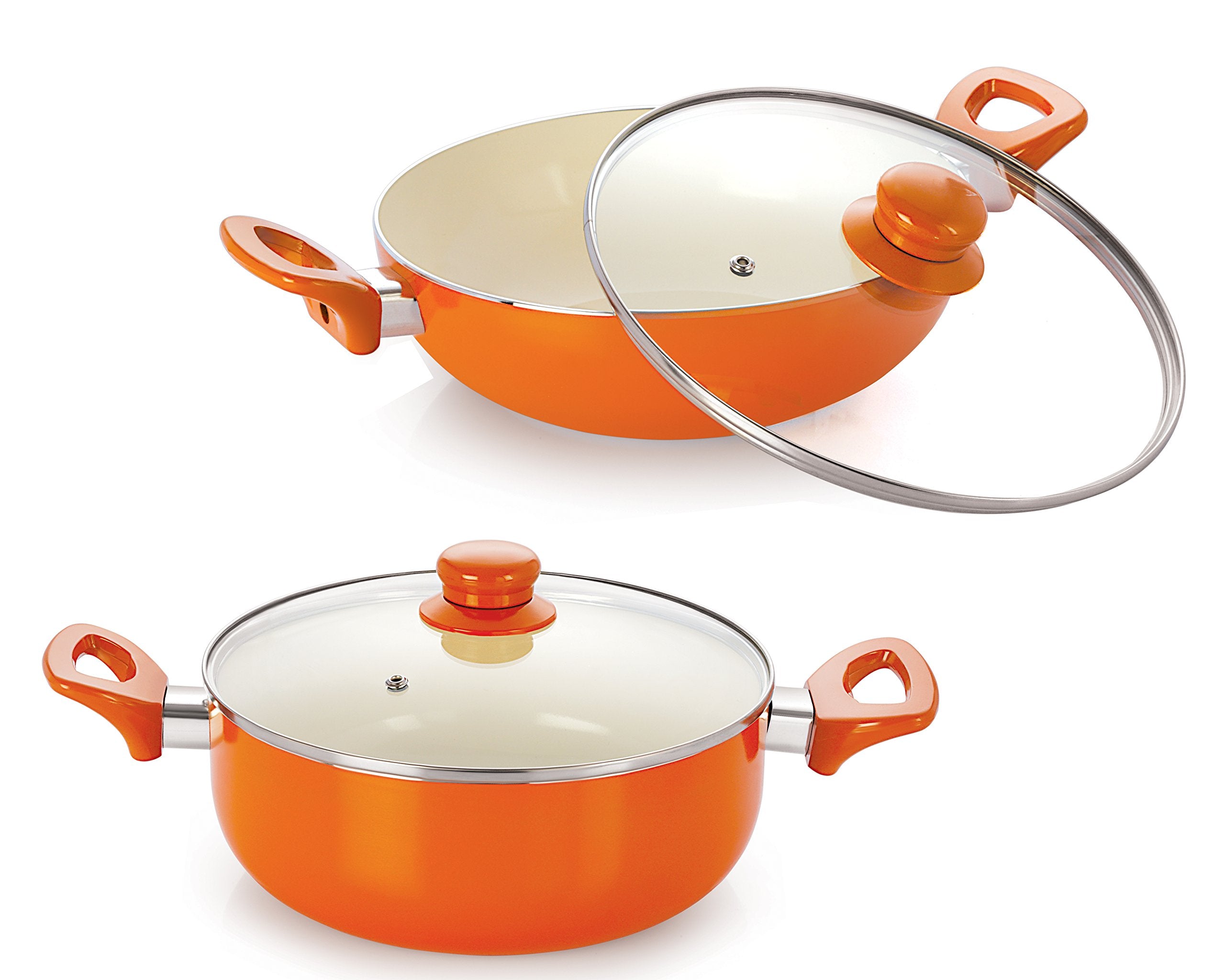 Nirlon NonStick Aluminium Ceramic Cookware Set  Set Of 4 Pcs
