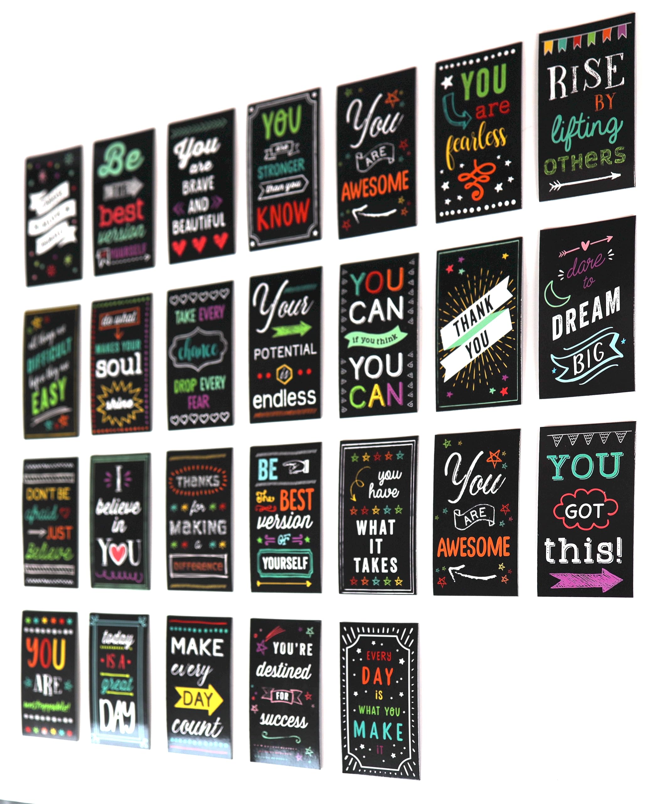 Iconikal Inspirational Sayings & Encouragements Magnets, 2 X 3.5-Inch, 50-Pack