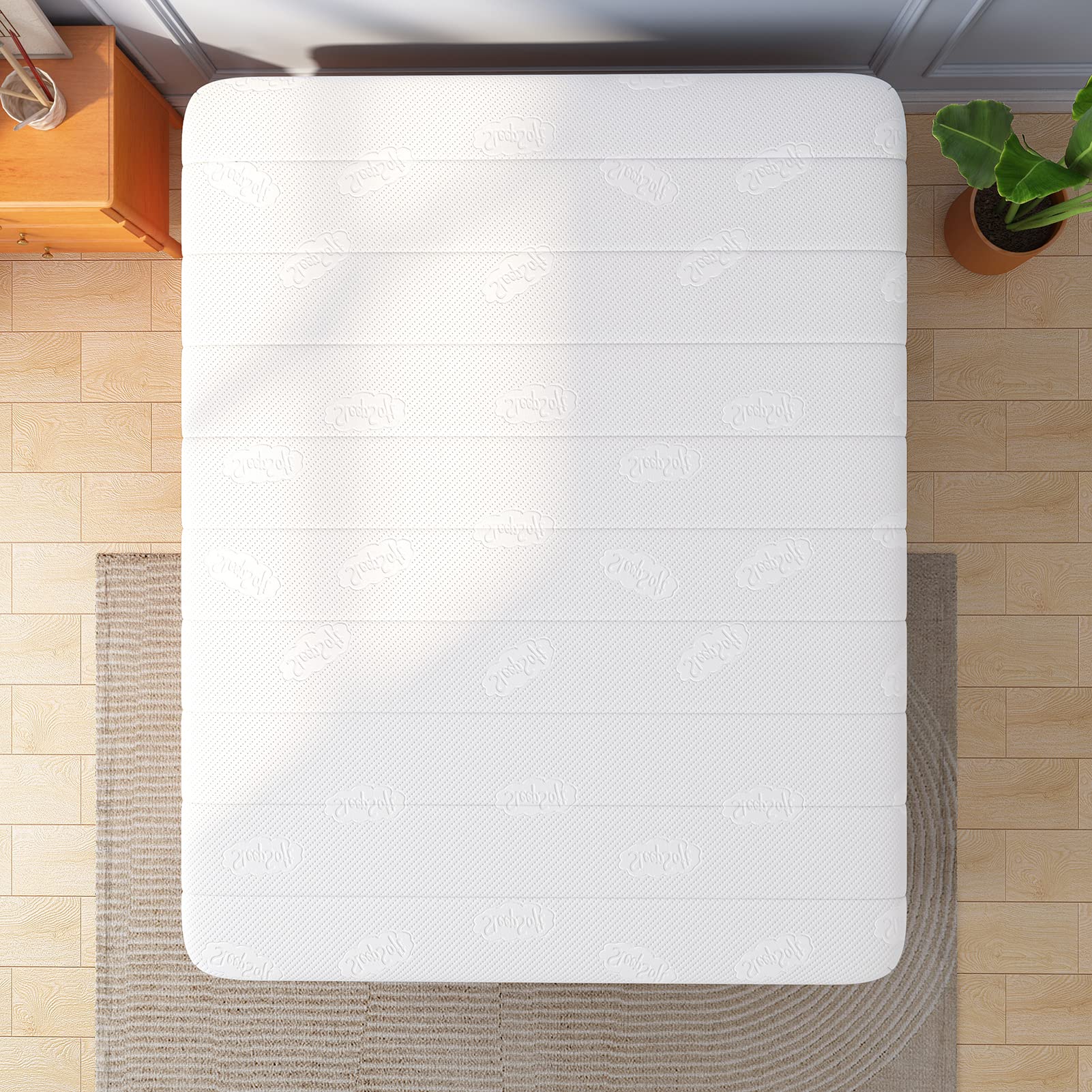 Swbvs Twin XL Mattress 12 Inch Hybrid - Memory Foam & Pocket Springs Bed in a Box, Medium Firm, Cooling Comfort & Pressure Relie