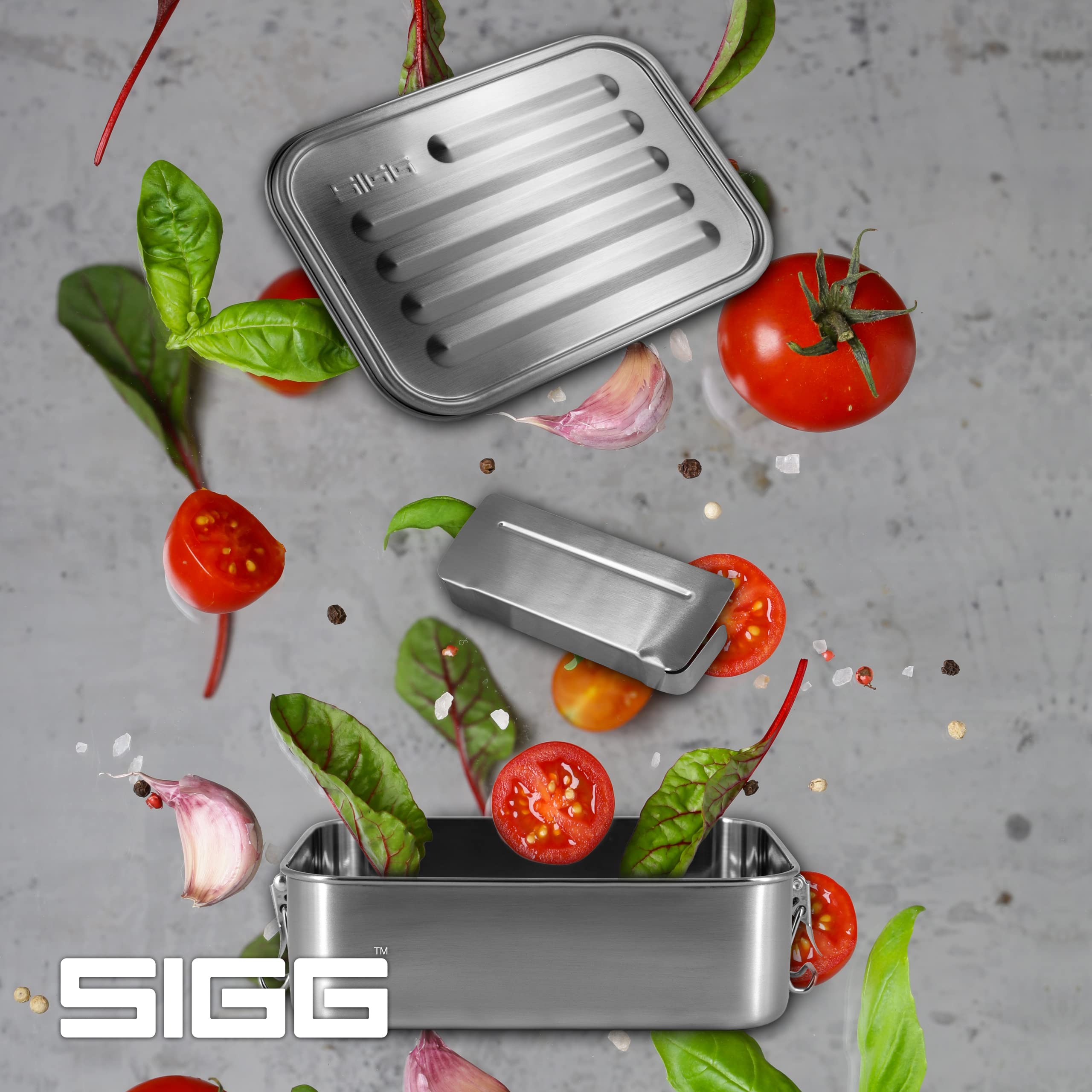 Sigg - Gemstone Lunch Box - Stainless Steel - Leak-Proof Silicone Rim - Divided Lunch Box For Lunch And Leftovers