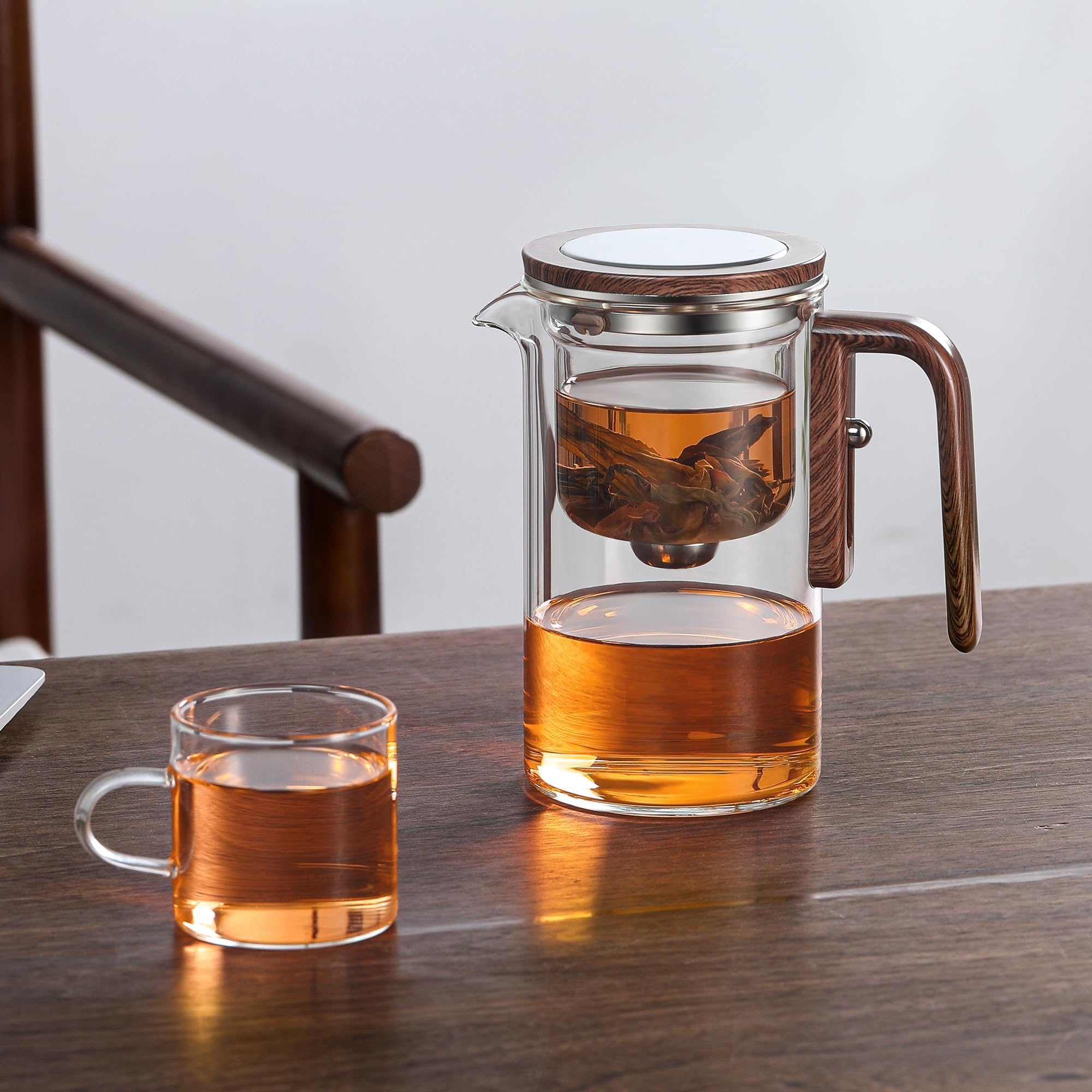 Mactano Enchanti Tea Pot, Magic Witchcraft Enchanted Glass Teapot With Strainer -800Ml