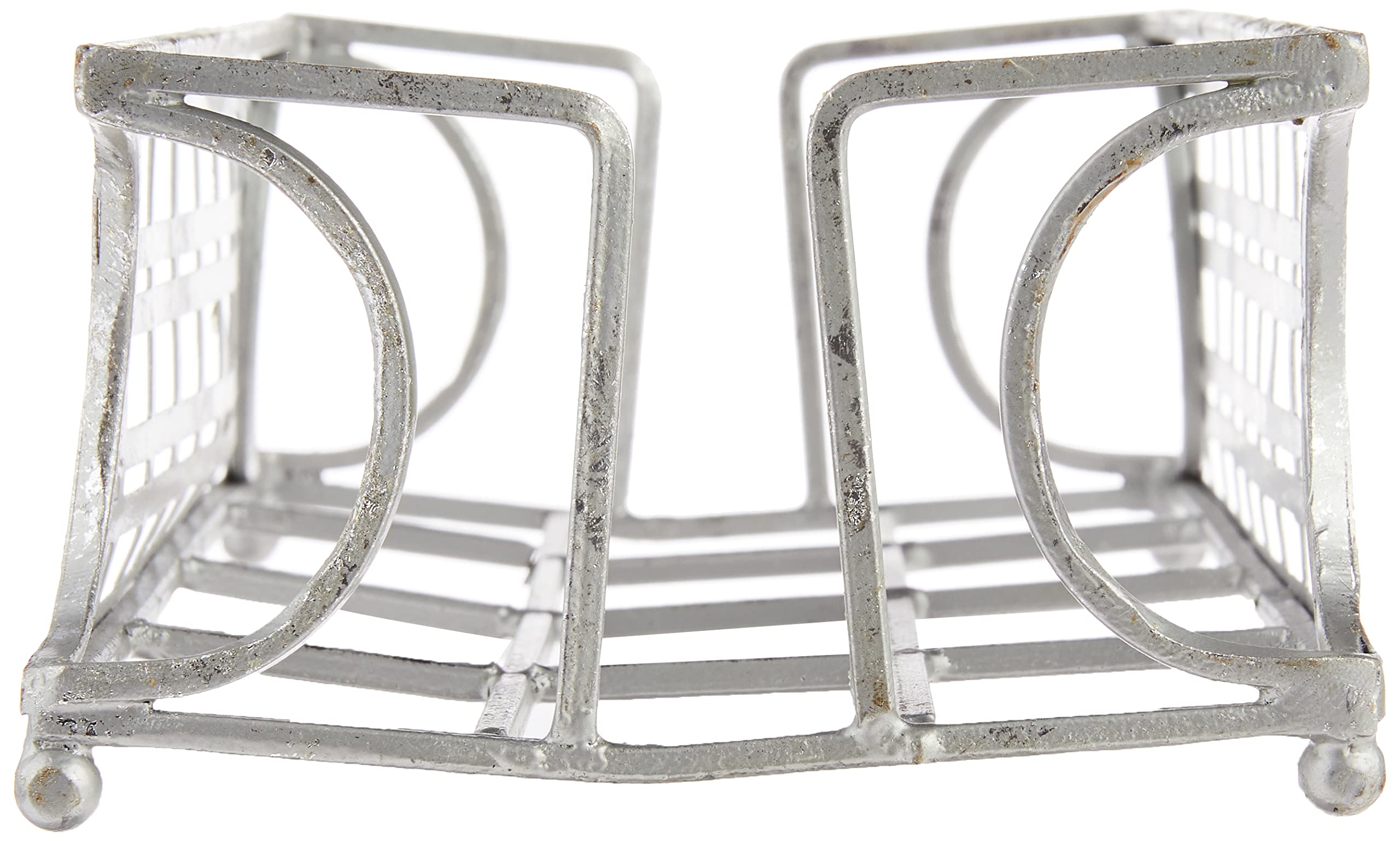 Boston International New York Art Deco Stripes Guest Towel Holder Caddy, 8.75 X 4.75-Inches, Silver Foil