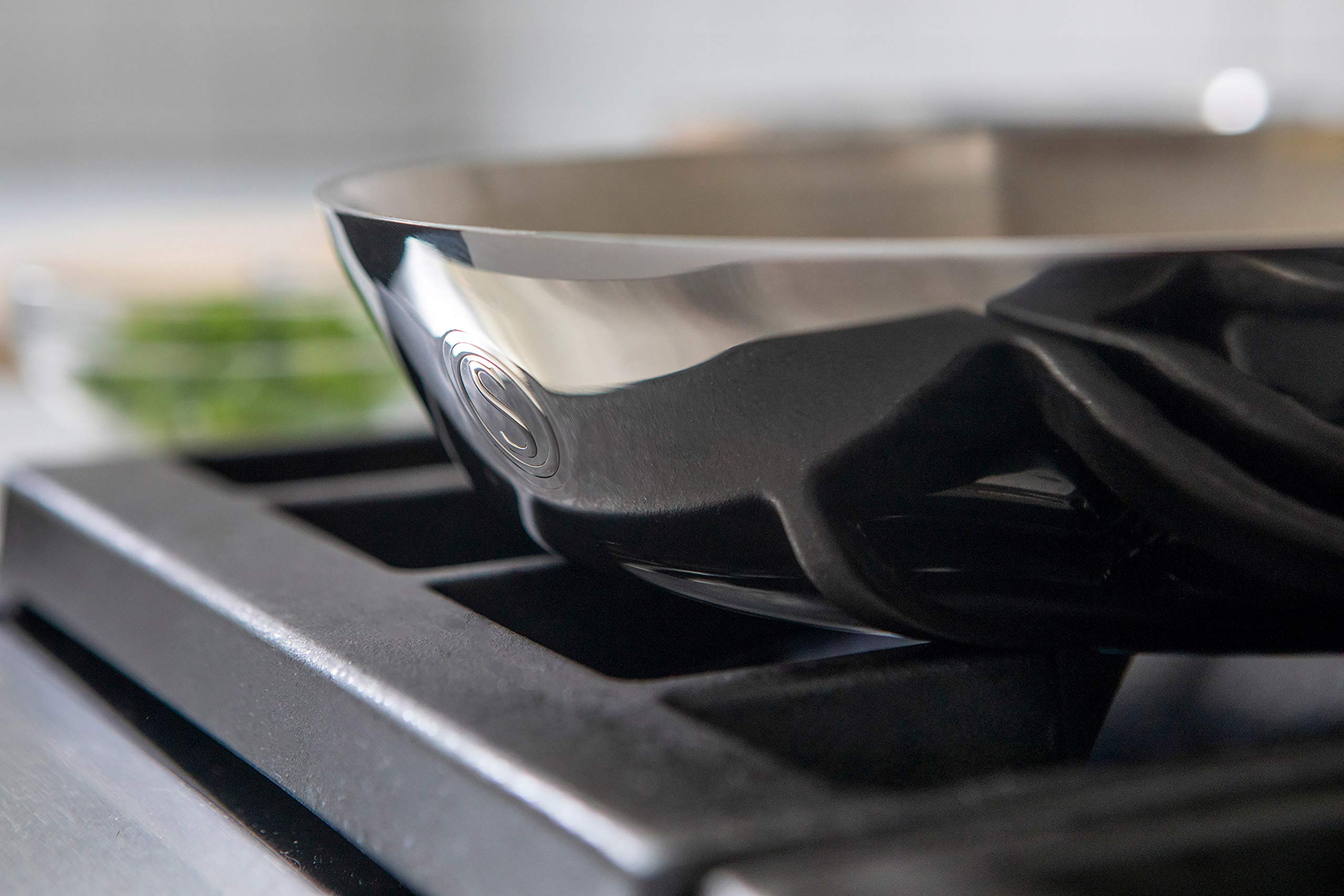 SAVEUR SELECTS Tri-ply Stainless Steel 5-Quart Sauteuse with Lid, Induction-ready, Dishwasher Safe, Voyage Series
