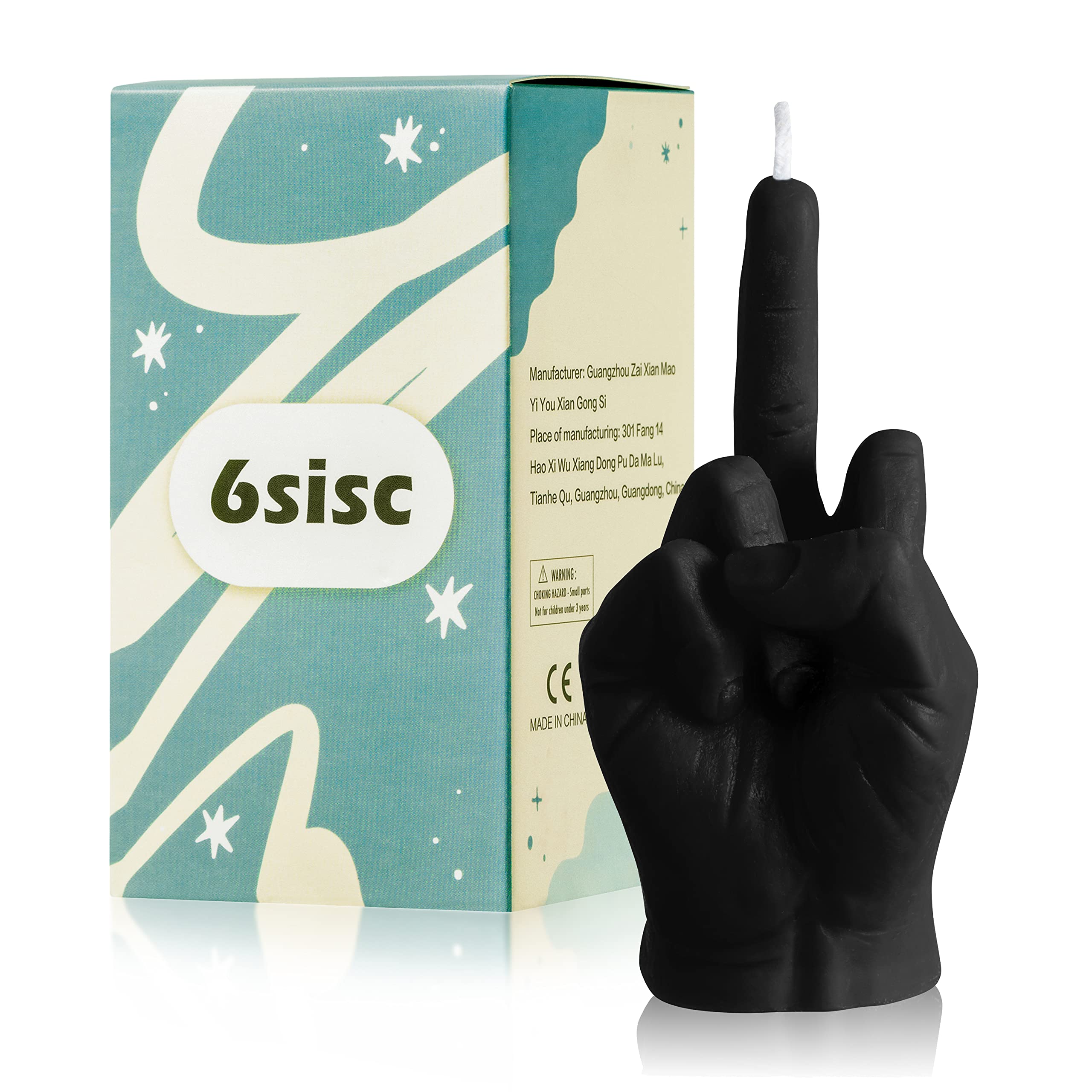 6sisc Middle Finger Scented Candle Black Danish Pastel Room Decor Aesthetic Pine Fragrance Natural Vegan Soy Wax Aromatherapy Ca