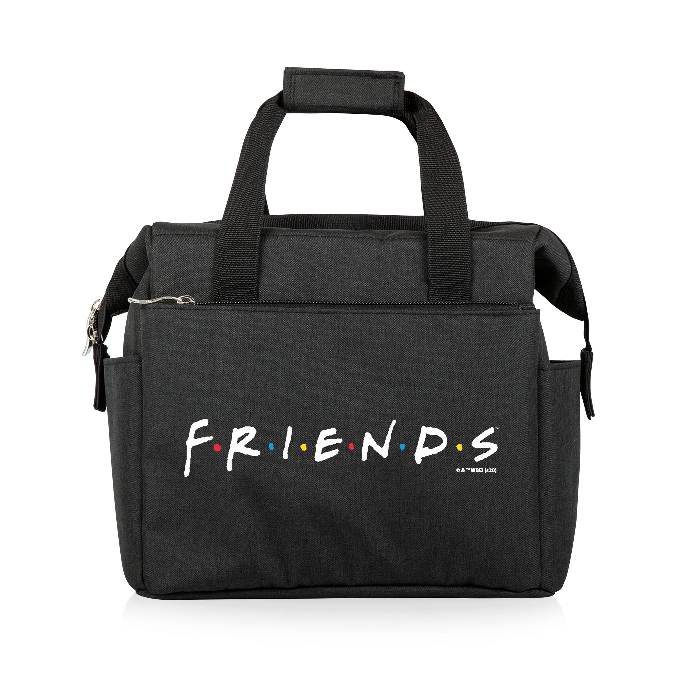 Picnic Time Friends On The Go Lunch Bag, Soft Cooler Lunch Box, Insulated Lunch Bag, (Warner Bro Friends - Black)