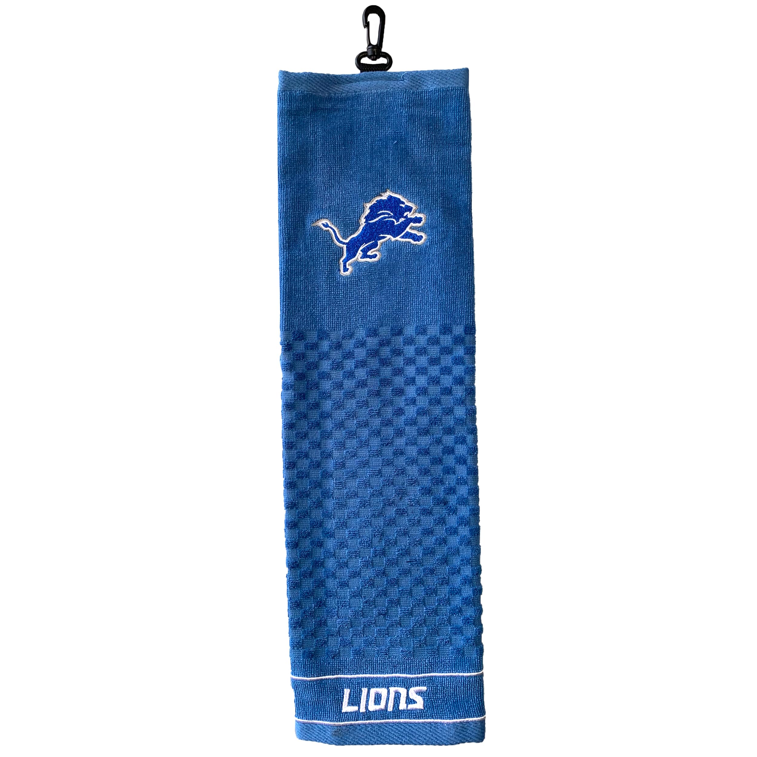 Team Golf Nfl Detroit Lions Embroidered Golf Towel Embroidered Golf Towel, Checkered Scrubber Design, Embroidered Logo