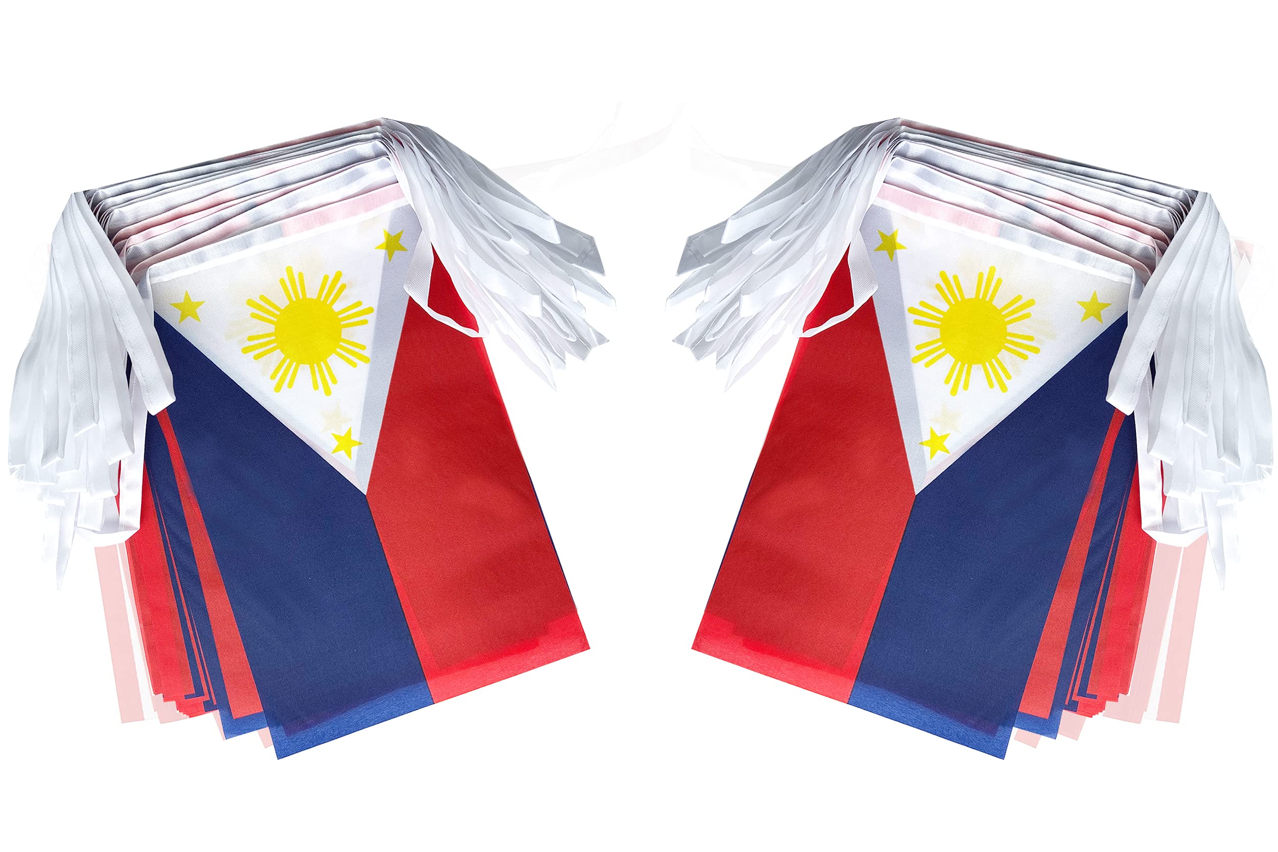 Zxvzyt Philippine Filipino Flag Banner String,Small Mini Philippines Pennant Flags,For Grand Opening,Olympics,National Sports Ev