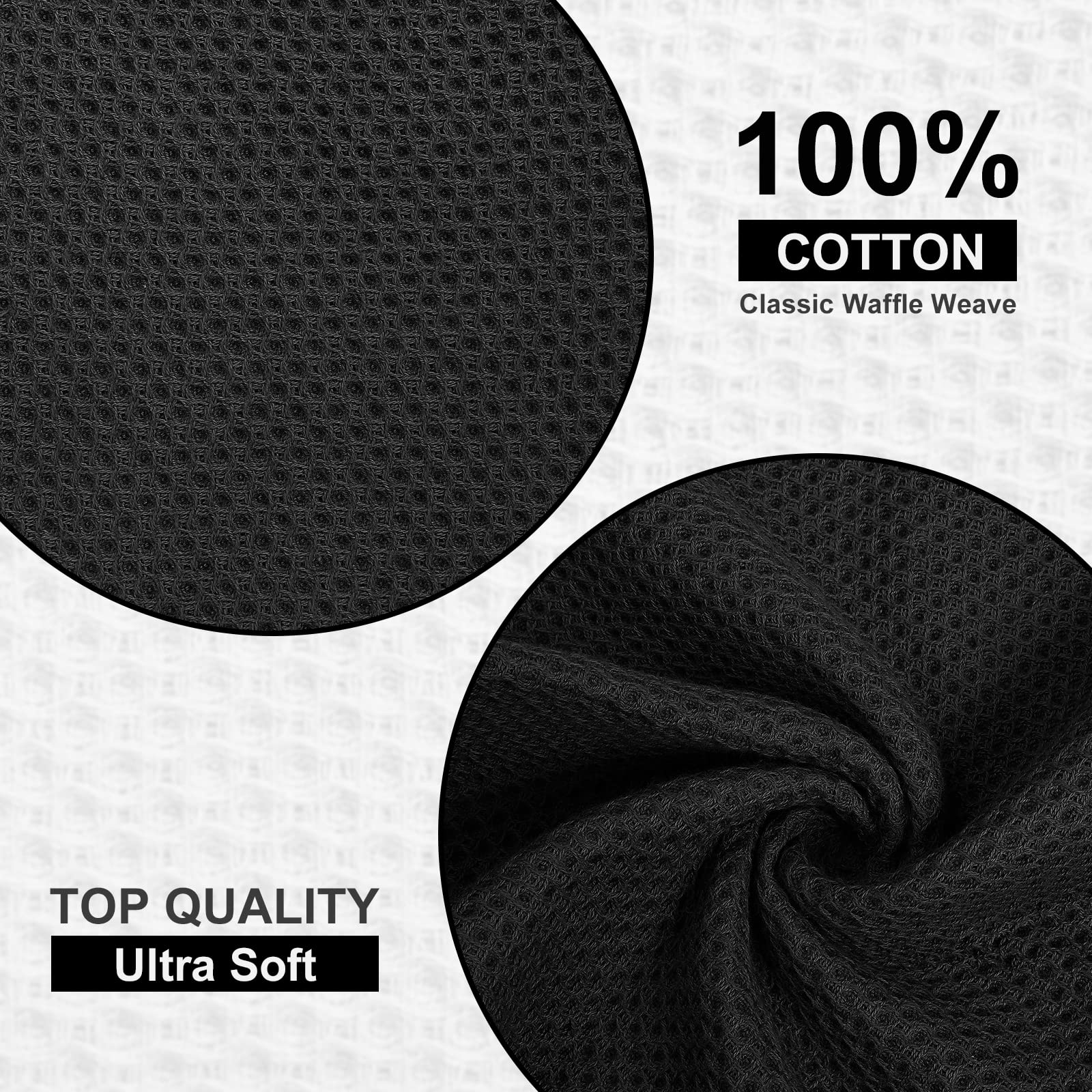 Homaxy 100% Cotton Dish Cloths, Pack Of 8-12 X 12 Inches, Waffle Weave Super Soft And Absorbent Dish Towels Quick Drying Dishclo