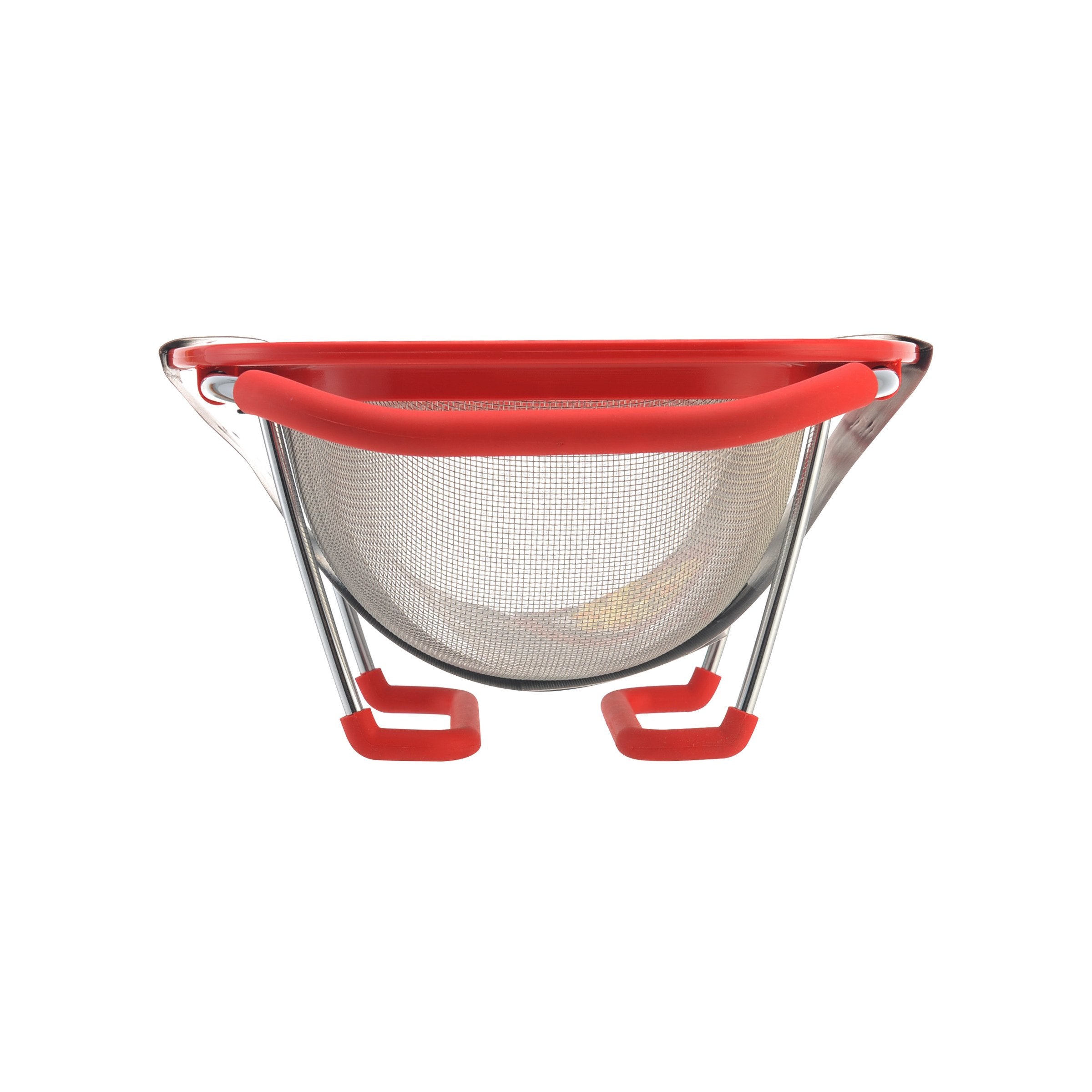 Farberware Professional Stainless Steel Expandable Over-The-Sink Colander/Strainer, Red