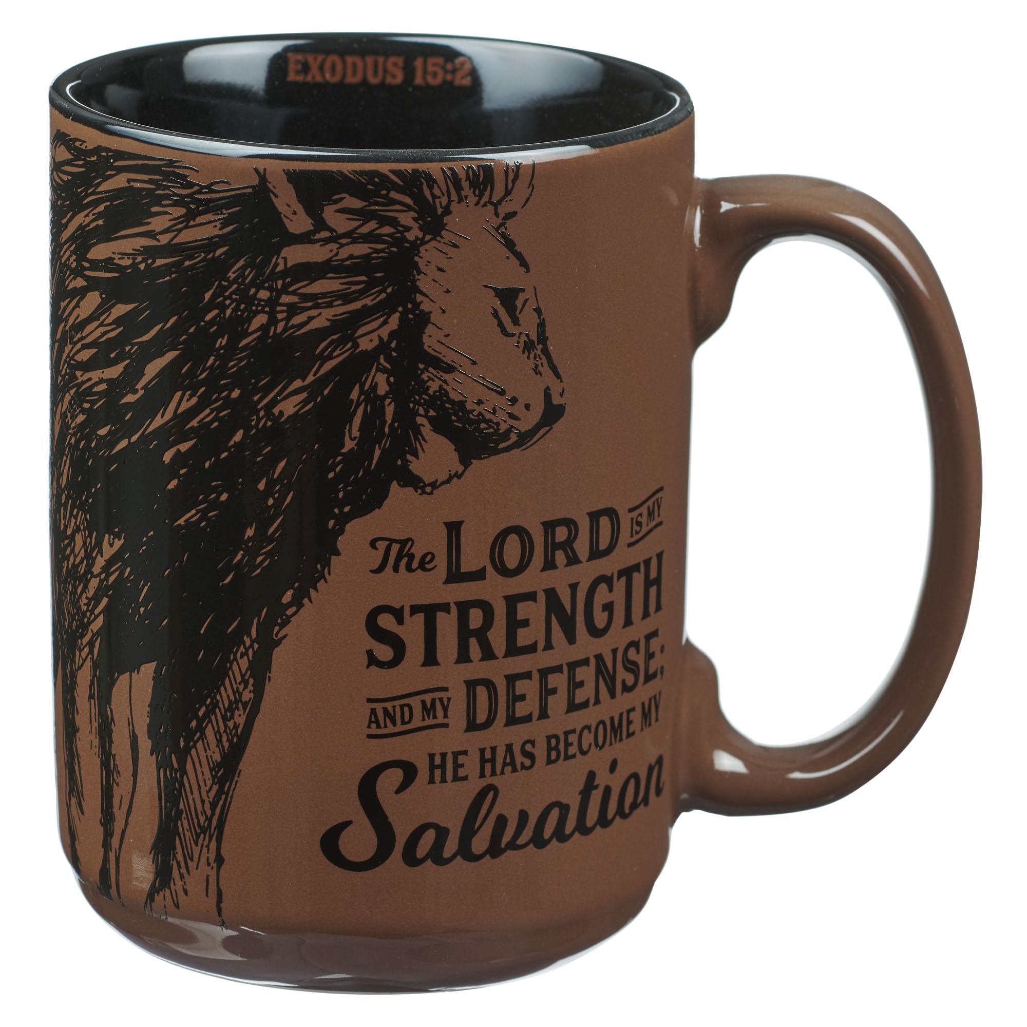 Christian Art Gifts Large Inspirational Ceramic Microwave & Dishwasher Safe Coffee & Tea Scripture Mug for Men & Women: Lord is