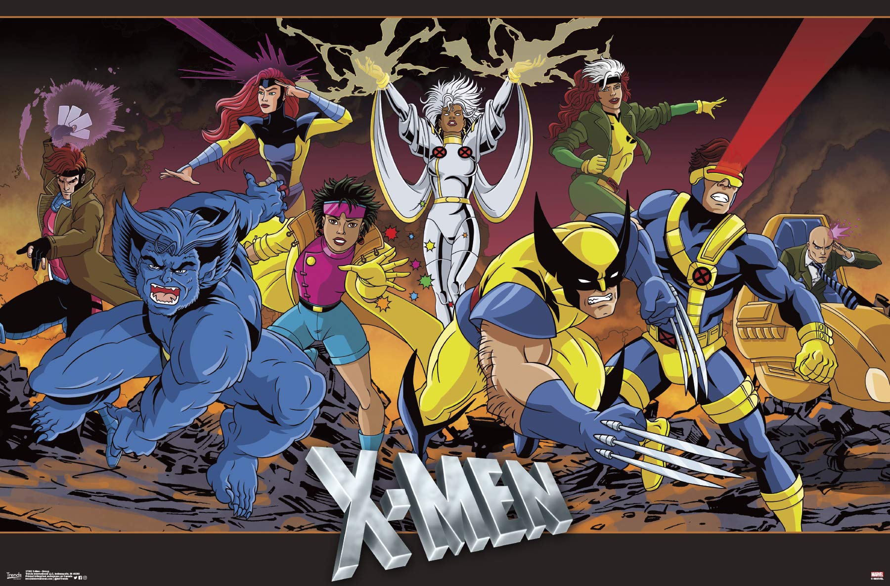 Trends International Marvel Comics - The X-Men - Group Wall Poster, 22.375'' X 34'', Poster & Mount Bundle