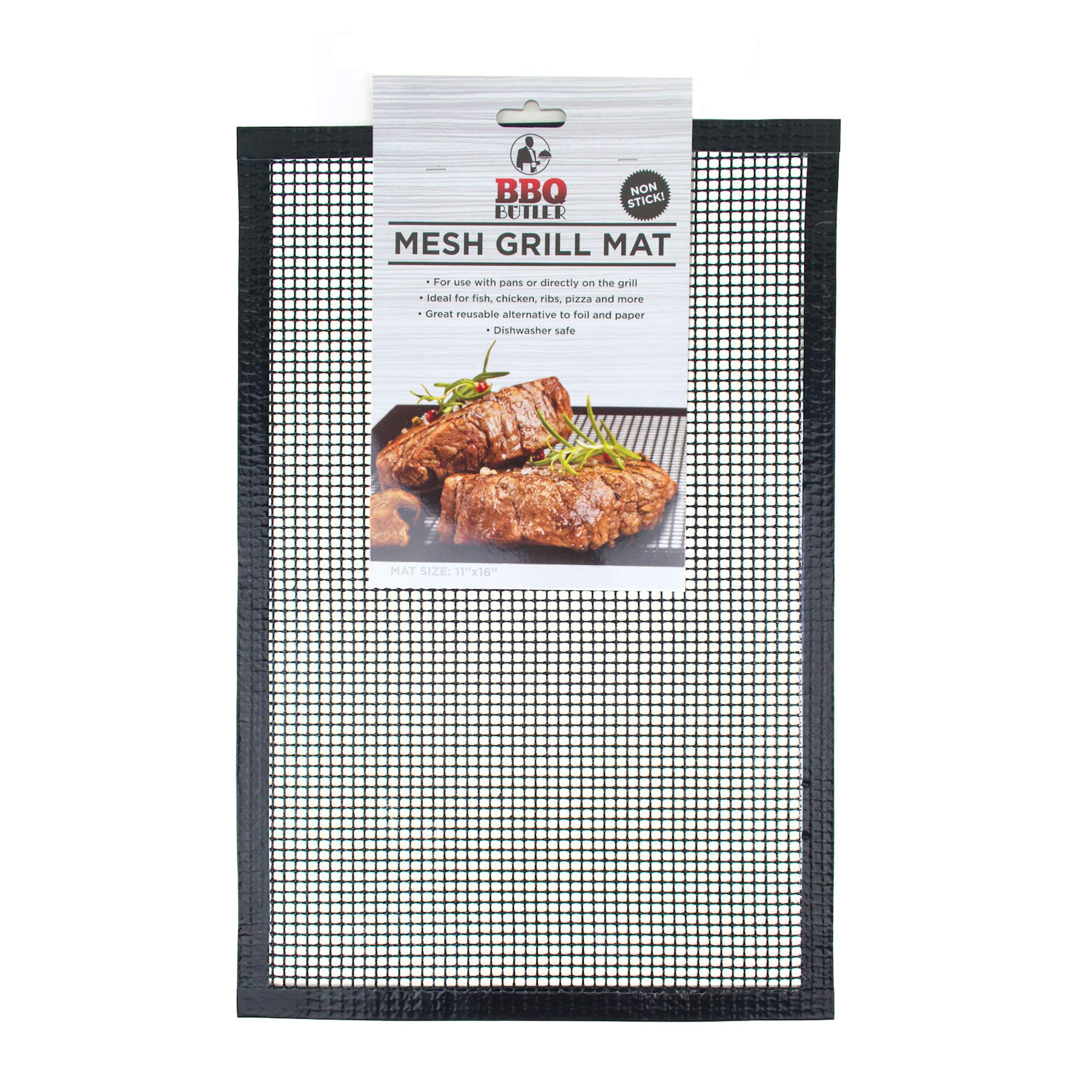 Bbq Butler Non-Stick Bbq Mesh Grill Mat- Perfect For Smokers - Traeger, Green Egg, Kamodo Compatible
