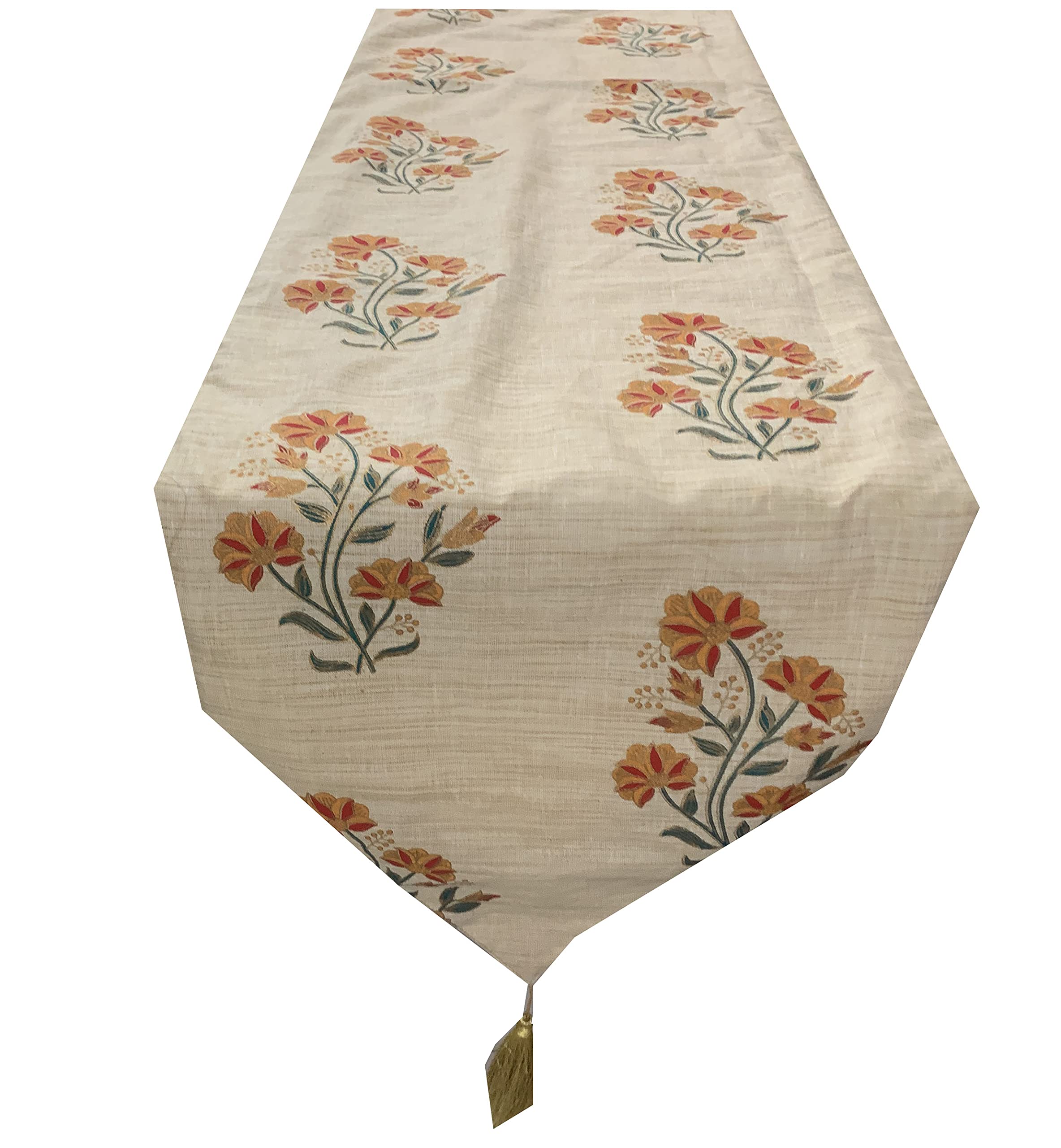 Pink parrot Jute Silk Table Runner 12x70 inch1 pc