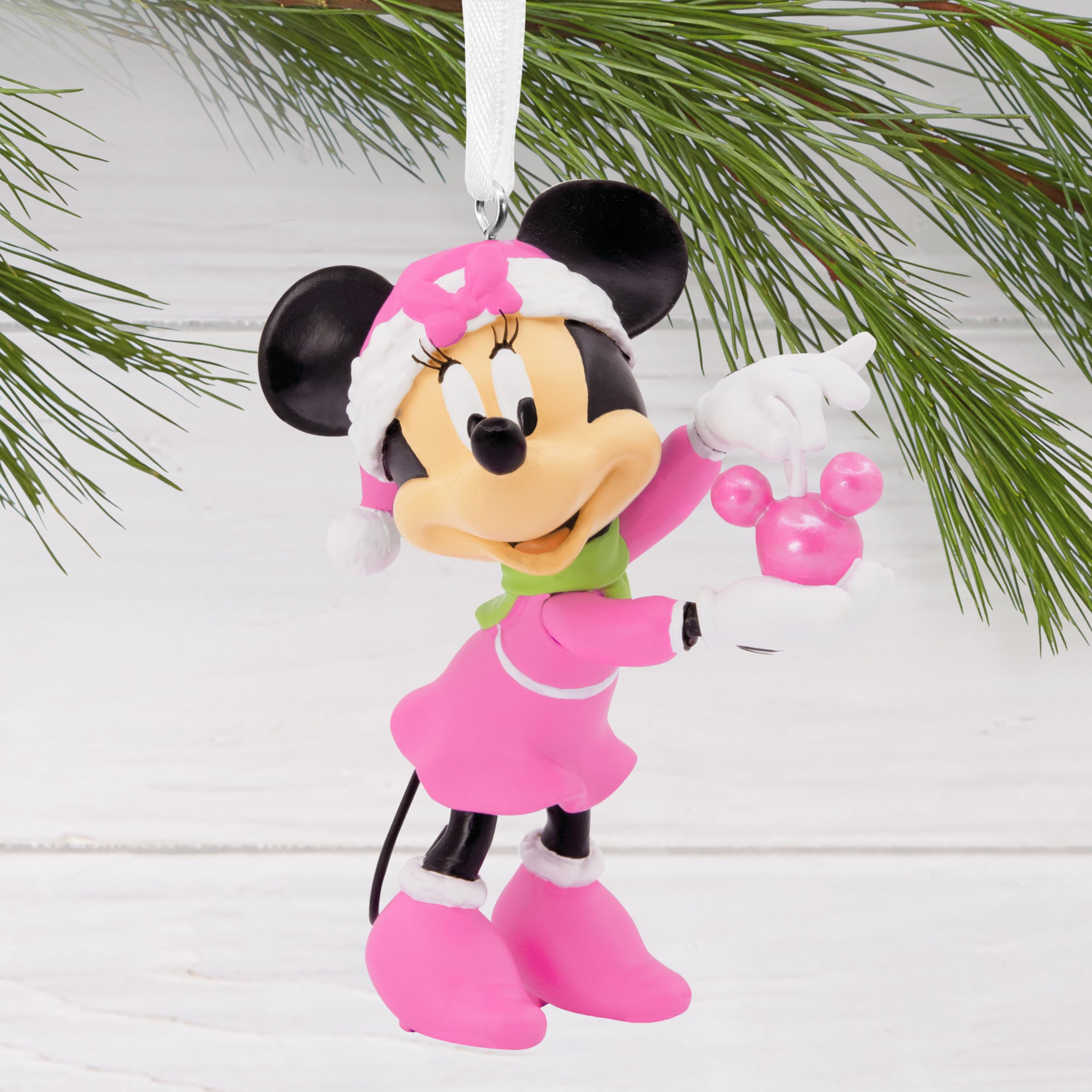 Hallmark Disney Minnie Mouse Holding Ornament Christmas Ornament