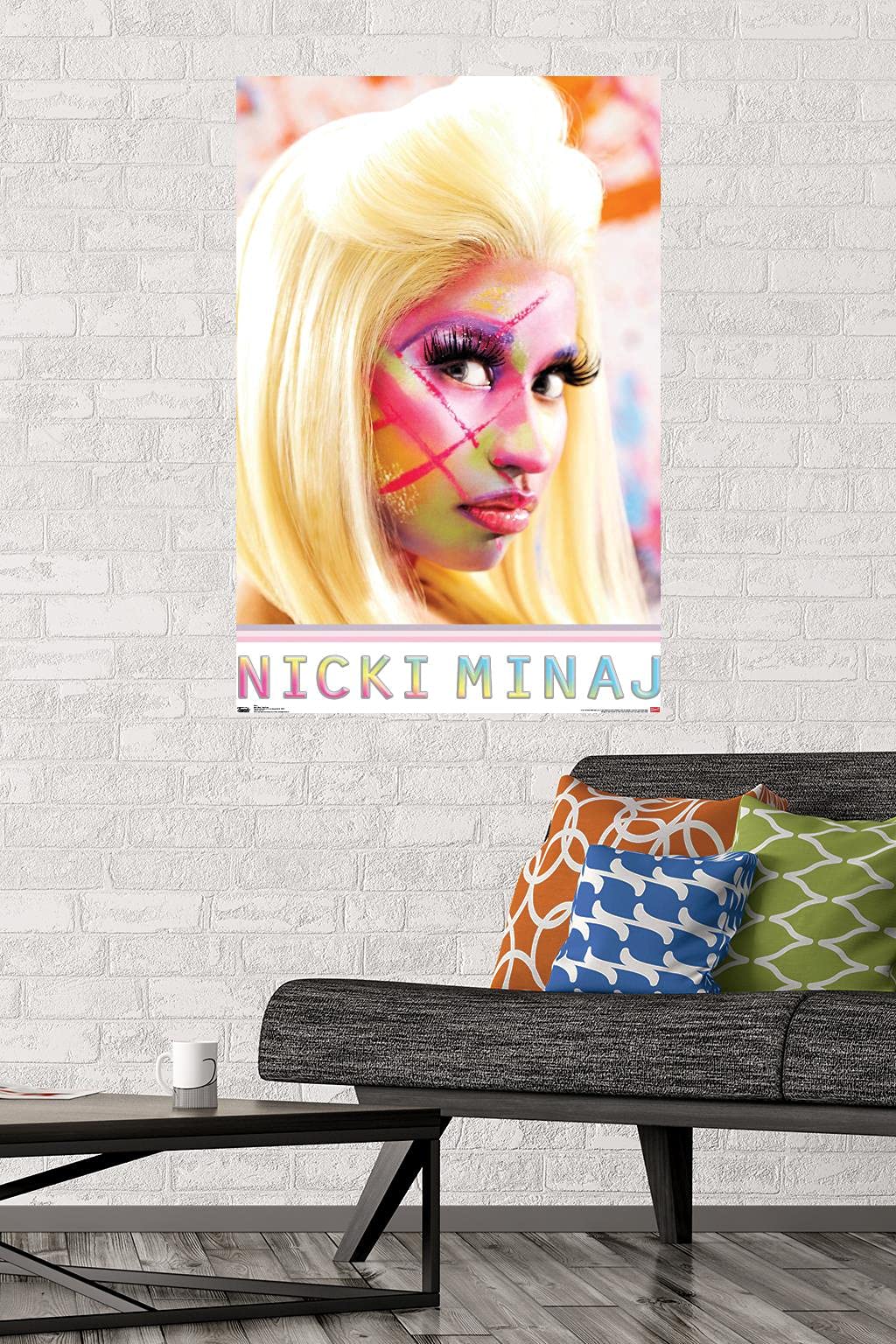 Trends International Nicki Minaj - Face Paint Wall Poster, 22.375'' X 34'', Premium Unframed Version