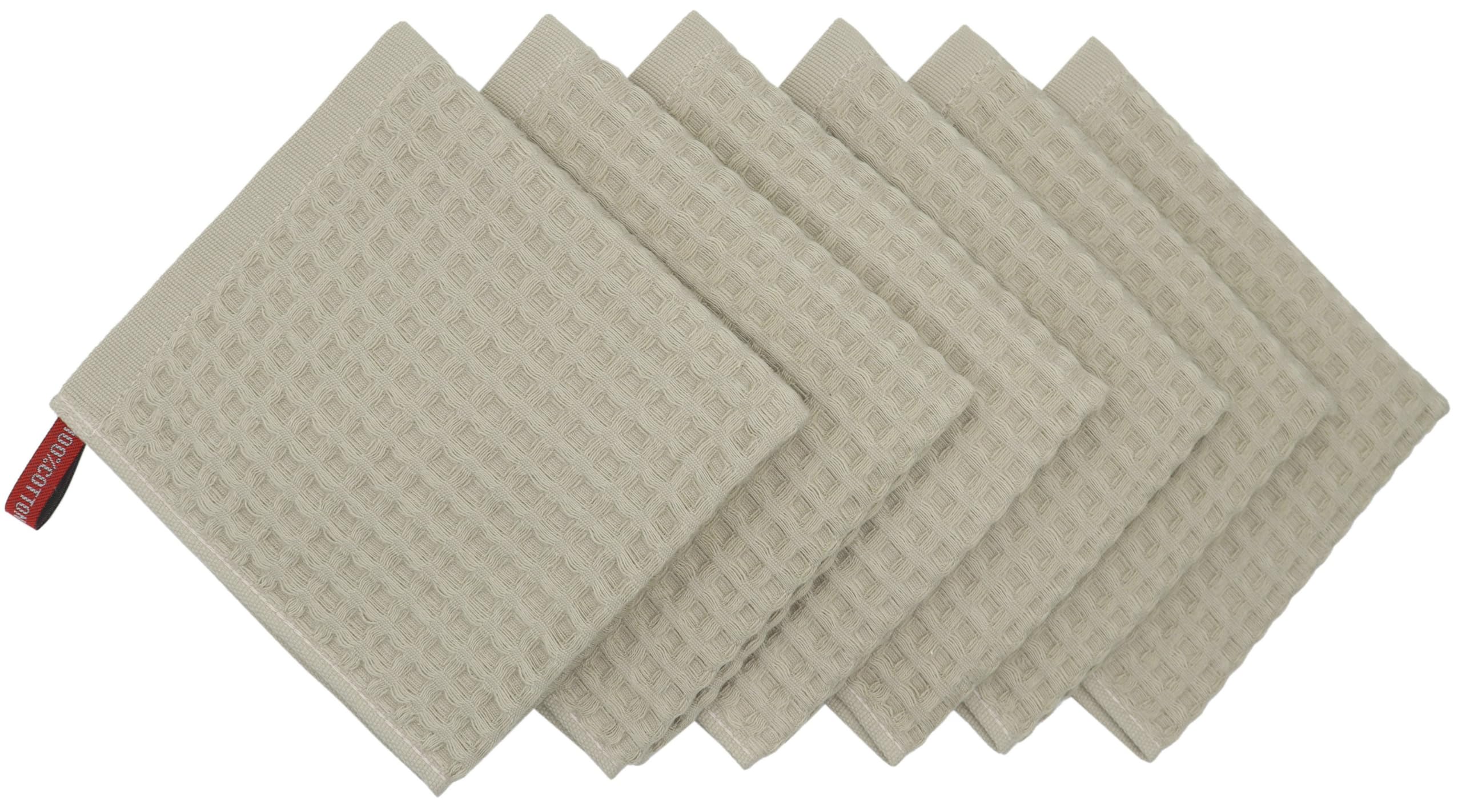 Mia'Sdream Cotton Waffle Wash Cloths For Showering Face Body, Premium Qualit Thin Washcloths 6 Pack Face Wash Cloth, Quick Dryin