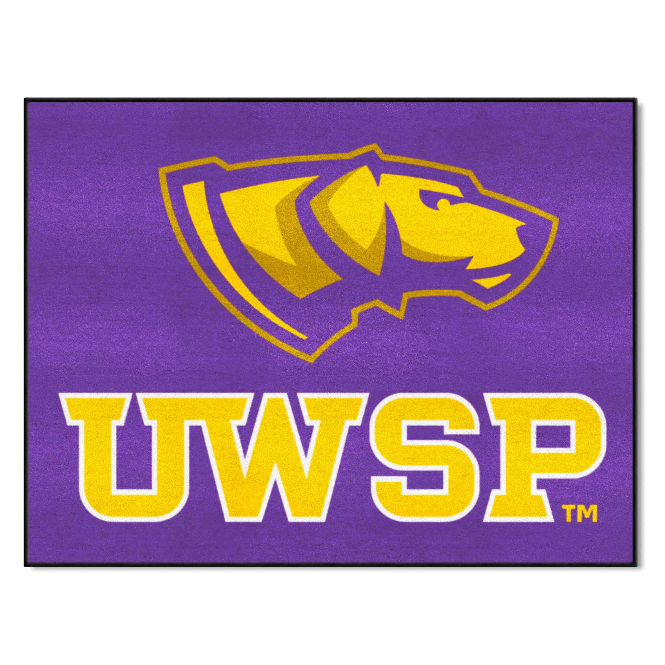 FANMATS 575 University of Wisconsin-Stevens Point All-Star Mat | Purple | 33.75x42.5 | UWSP with Pointer Head Primary Logo