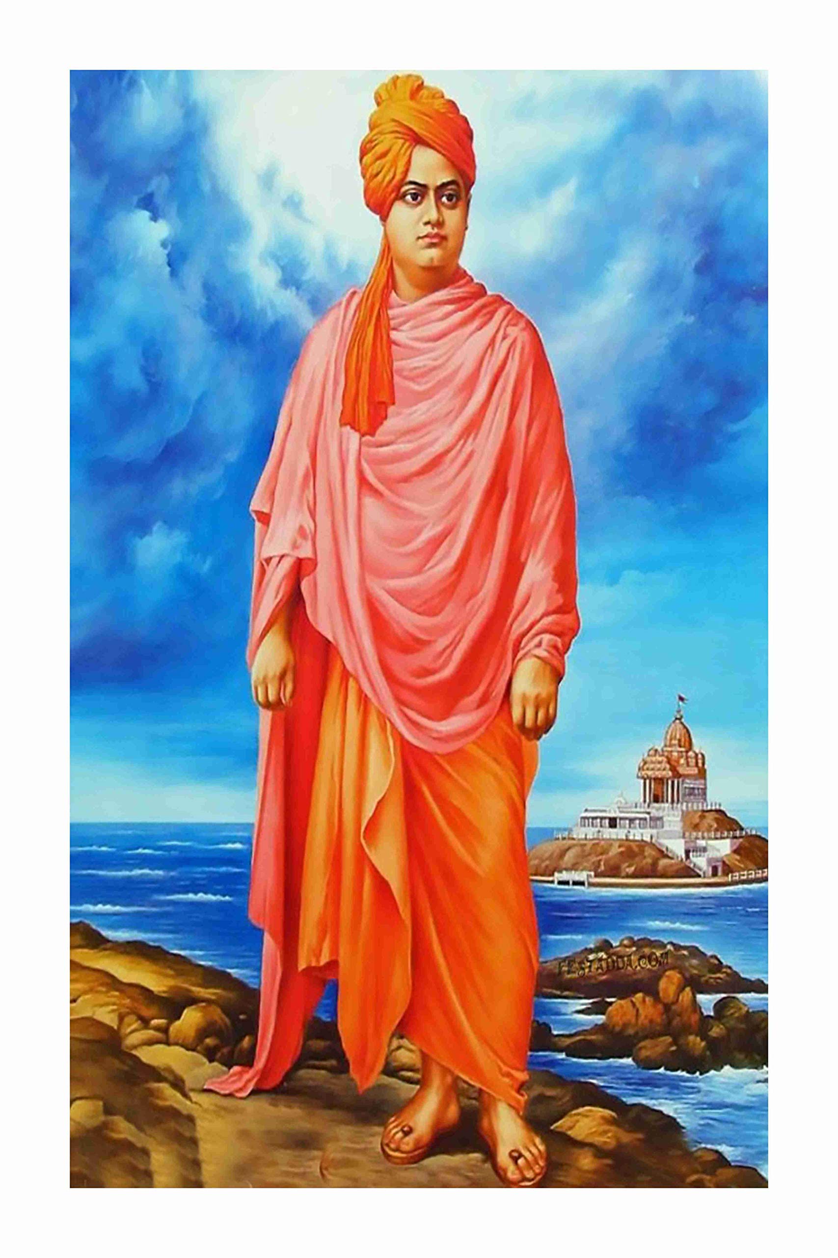 Baldau Prints Swami Vivekananda Wall Poster For Room (Gloss Laminated, 12X18 Inch, 300 Gsm) M12