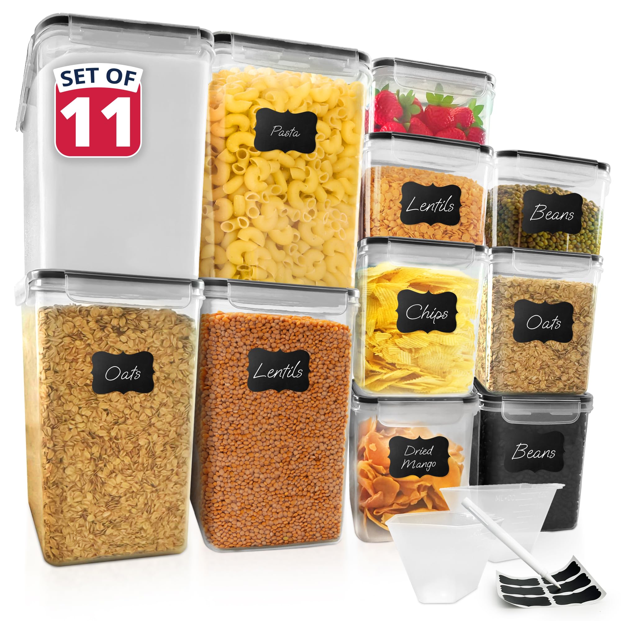 Reli. Storage Containers Kitchen & Pantry 11 Sets | Food Storage with Lids