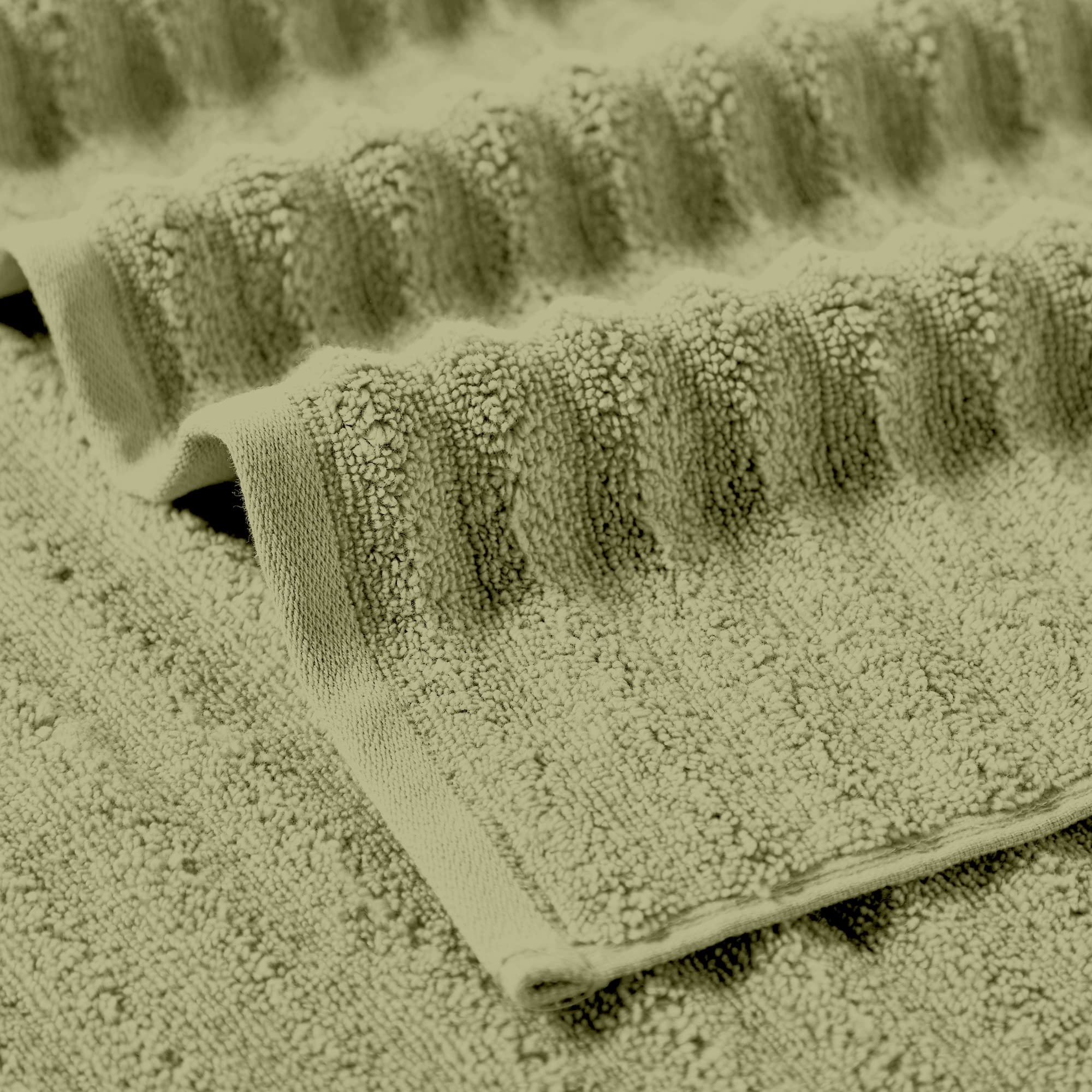 Amrapur Overseas Luxury Spa Collection | 6-Piece Ultra Soft Quick-Dry 550Gsm 100% Combed Cotton Wavy Towel Set [Sage]