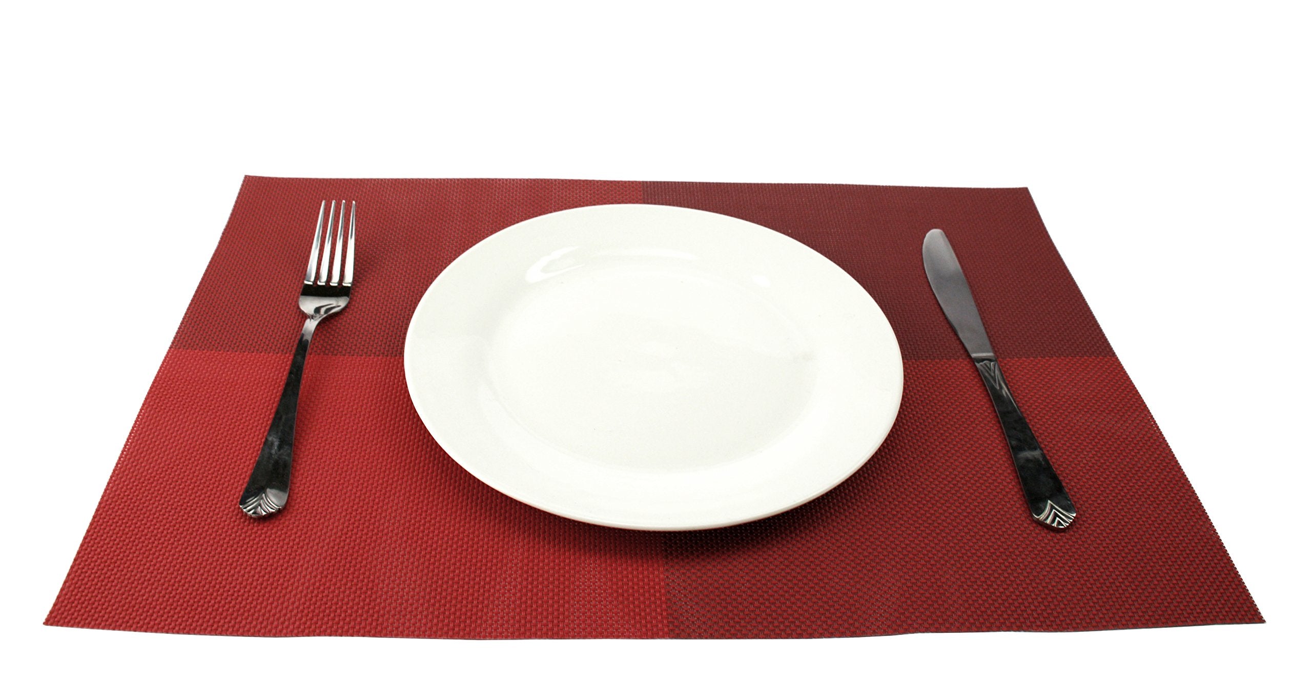 Gefeii Deluxe Pvc Woven Vinyl Non-Slip Heat-Resistant Grid Placemats Kitchen Dining Party Environmental Table Mats Place Mats Pa