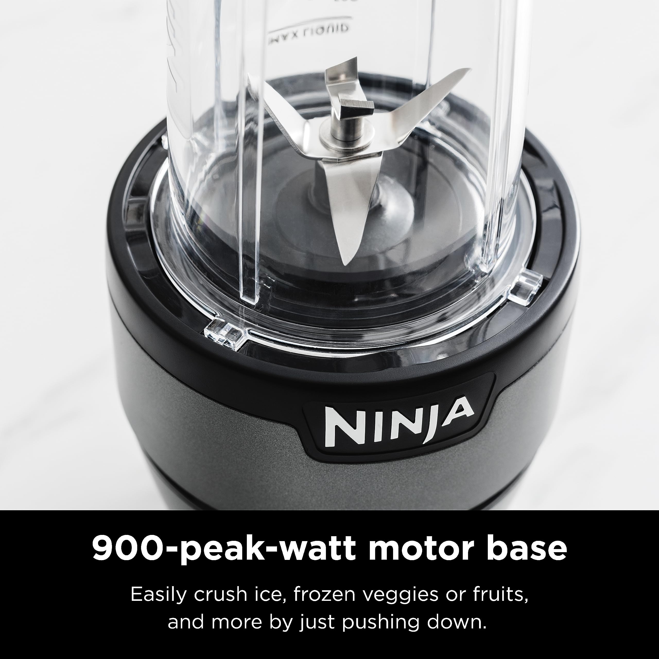 Ninja Bn301 Nutri-Blender Plus Compact Personal Blender, 900-Peak-Watt Motor, Frozen Drinks, Smoothies, Sauces & More, (3) 20 Oz