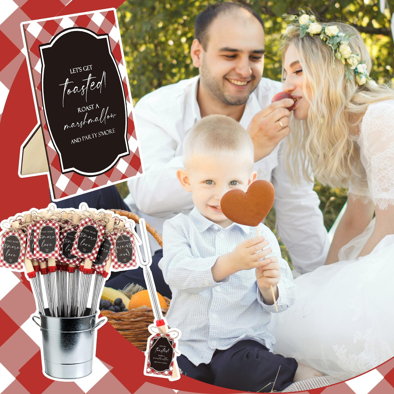Tioncy 24 Sets S mores Party Favors for Guests I Do BBQ Wedding Favors Include S mores Sticks Fire Pit Barbecue Skewers Table Si