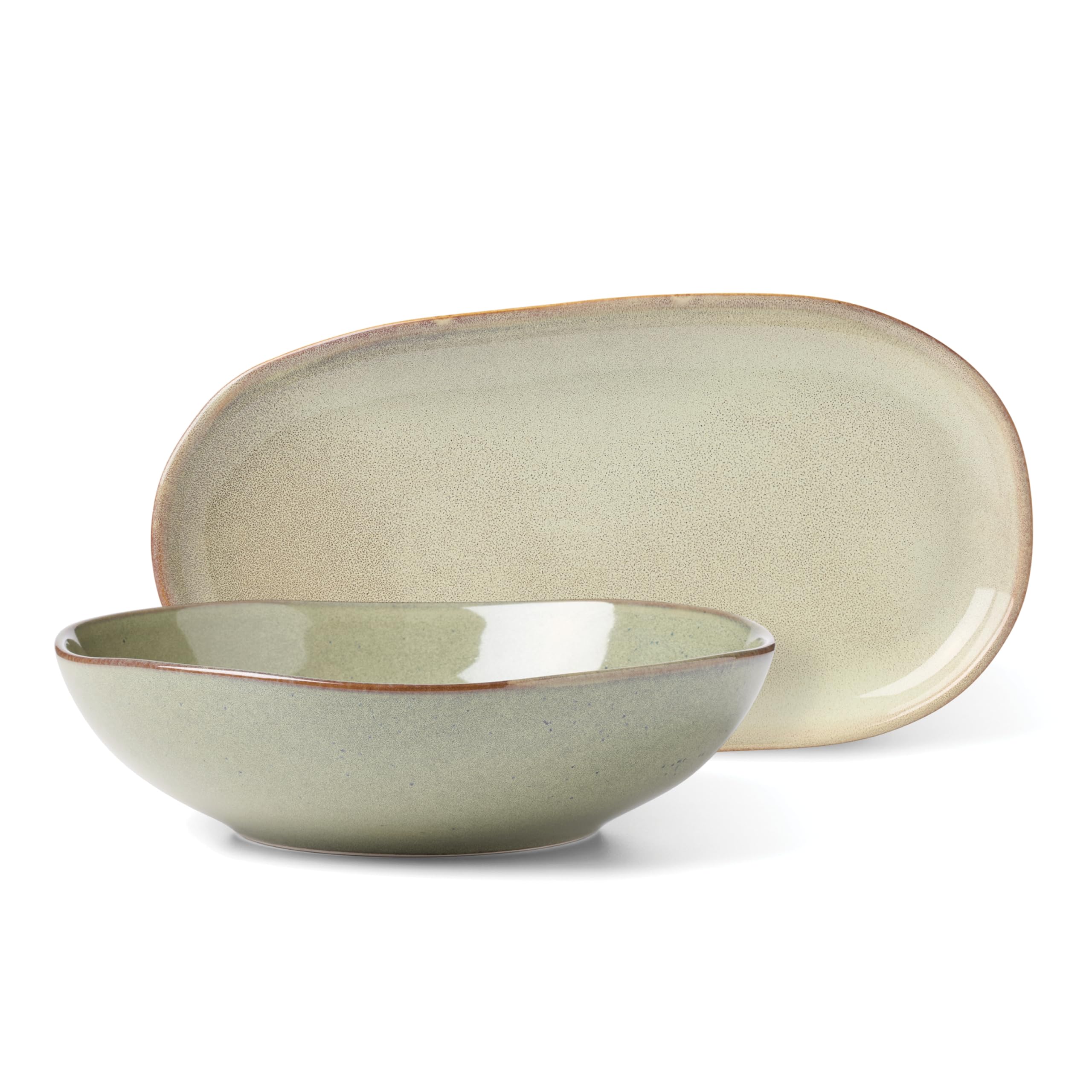 Oneida 897206 Organic Shades 2-Piece Serving Set, Green