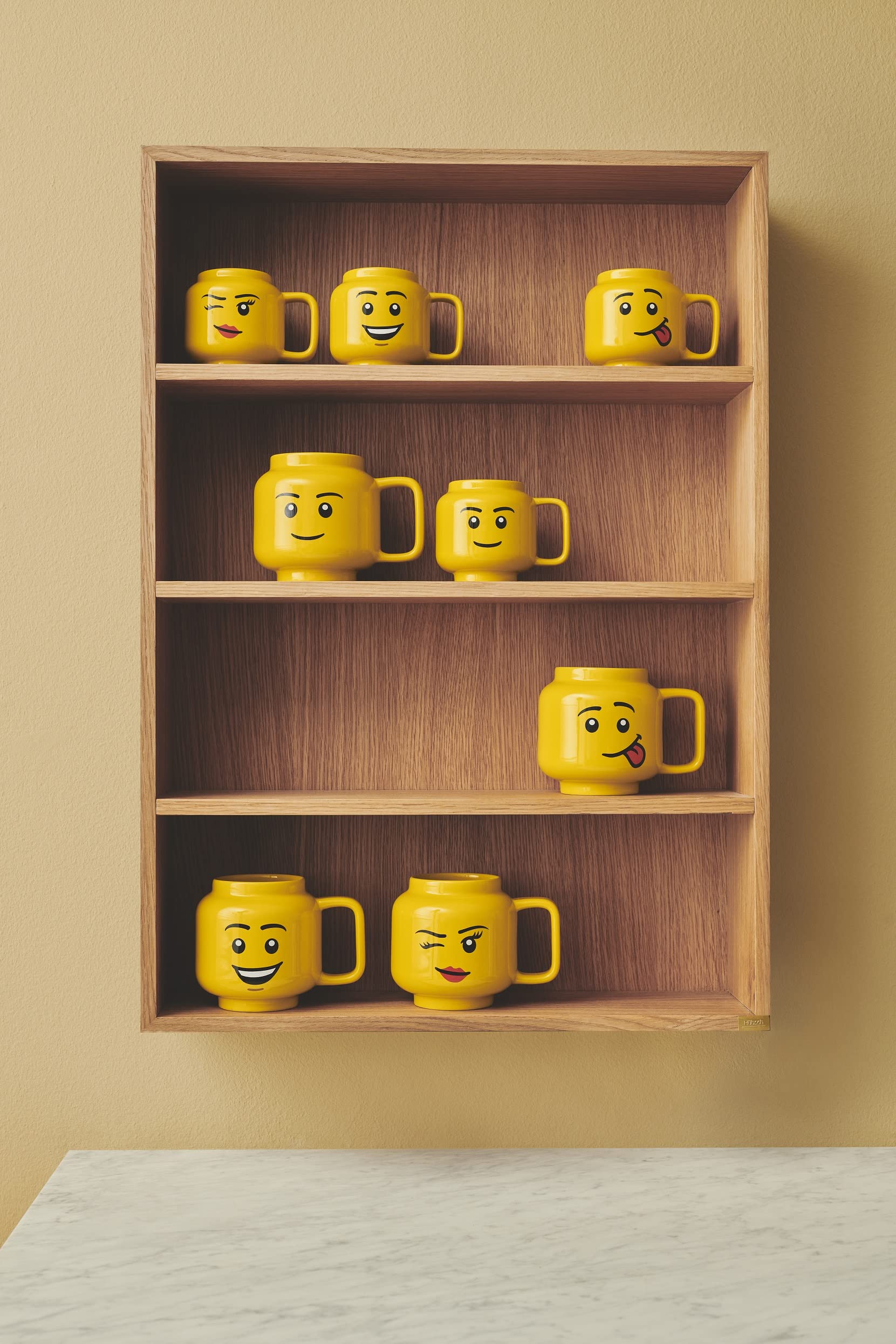 Room Copenhagen Lego Ceramic Mug, Happy Boy Face, Small, 7.6 Fl. Oz. (225 Ml)