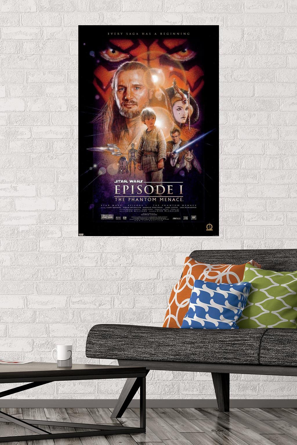 Trends International 24X36 Star Wars: The Phantom Menace - One Sheet Wall Poster, 24'' X 36'', Unframed Version