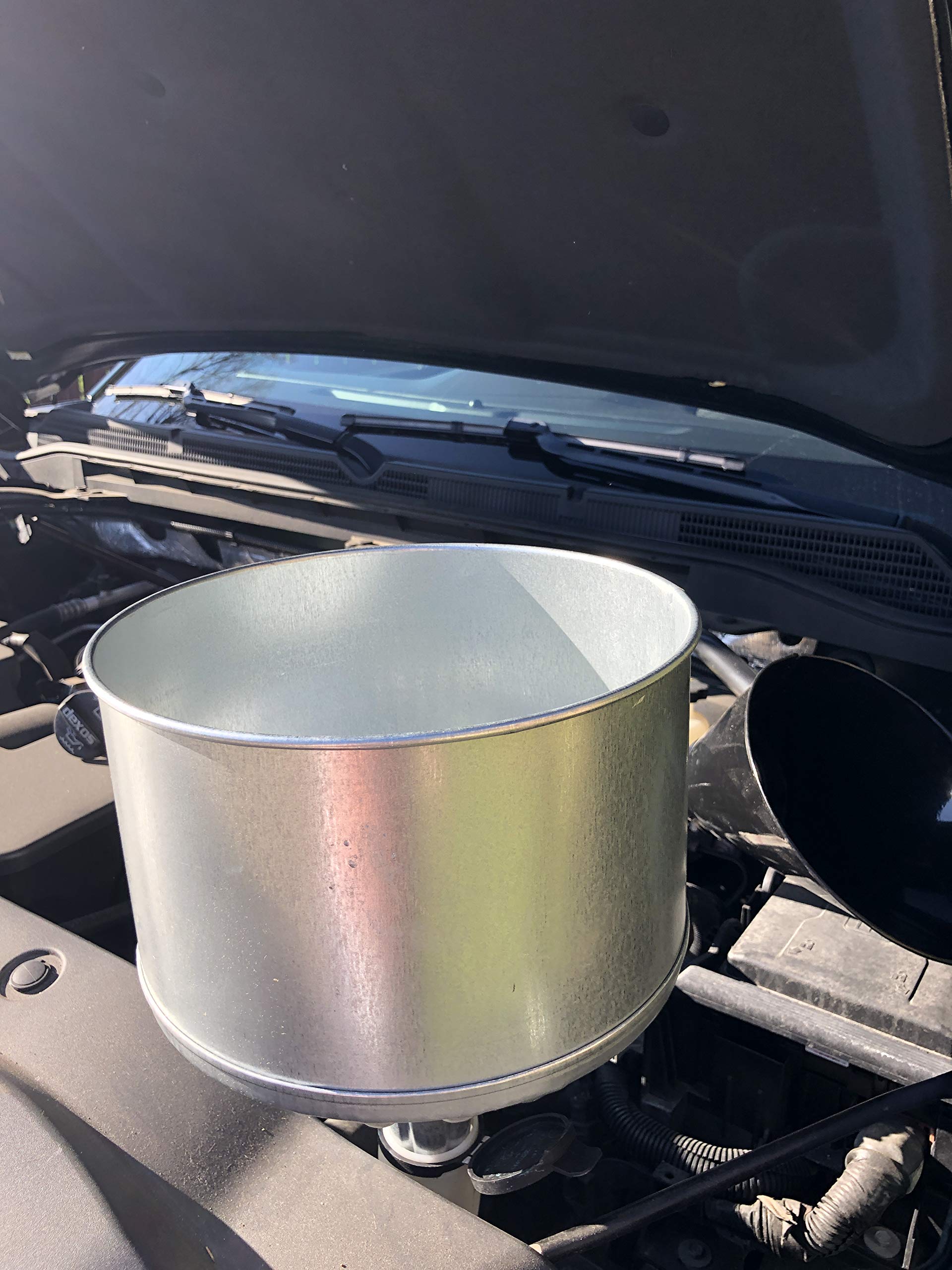 Lubrimatic 75-004 Galvanized Steel Tractor Funnel - 8 Qt, Silver