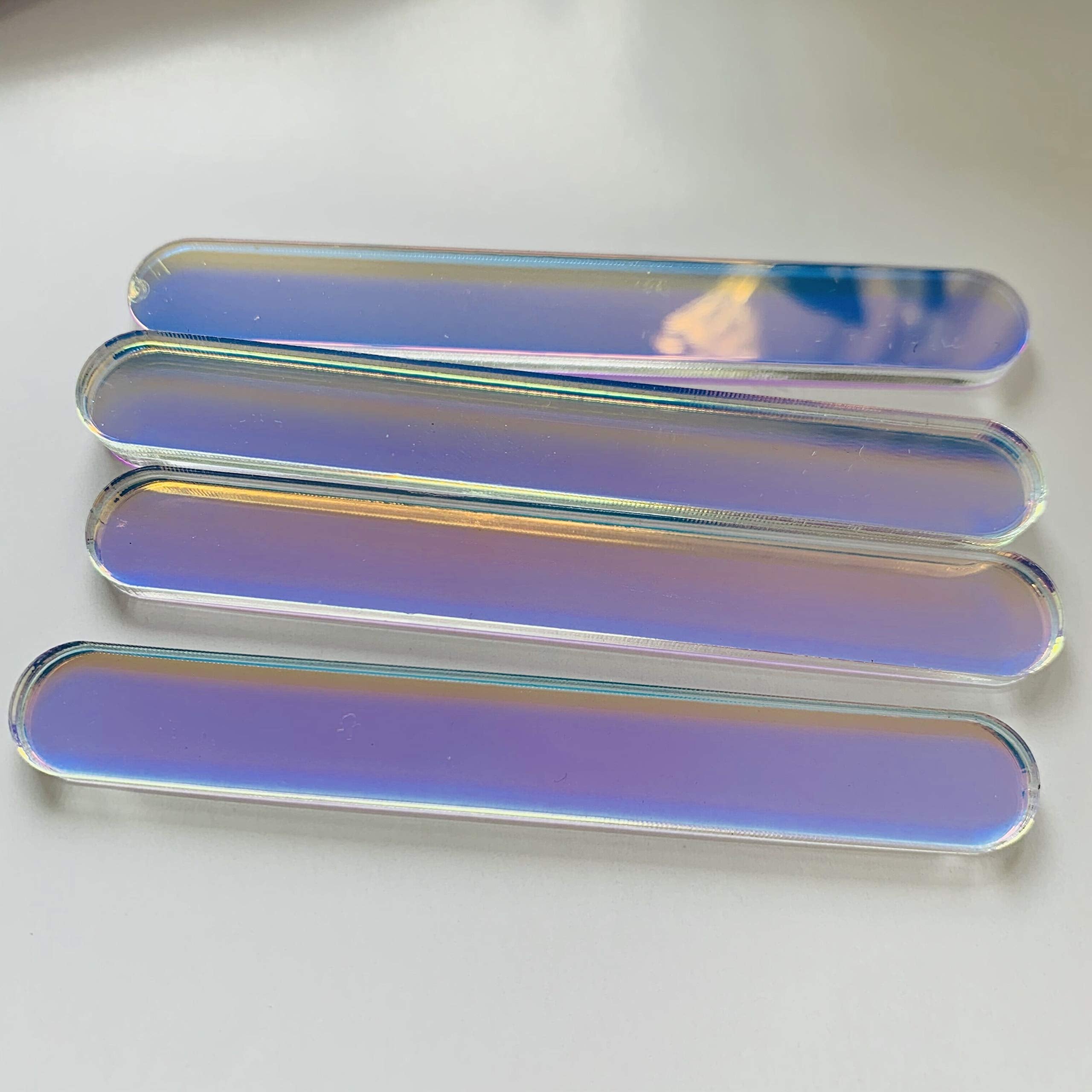 Chenrui 50 Pcs Mini Neon Acrylic Cakesicle Popsicle Sticks For Ice Creamsicle Candy Apple (Rainbow Ab)