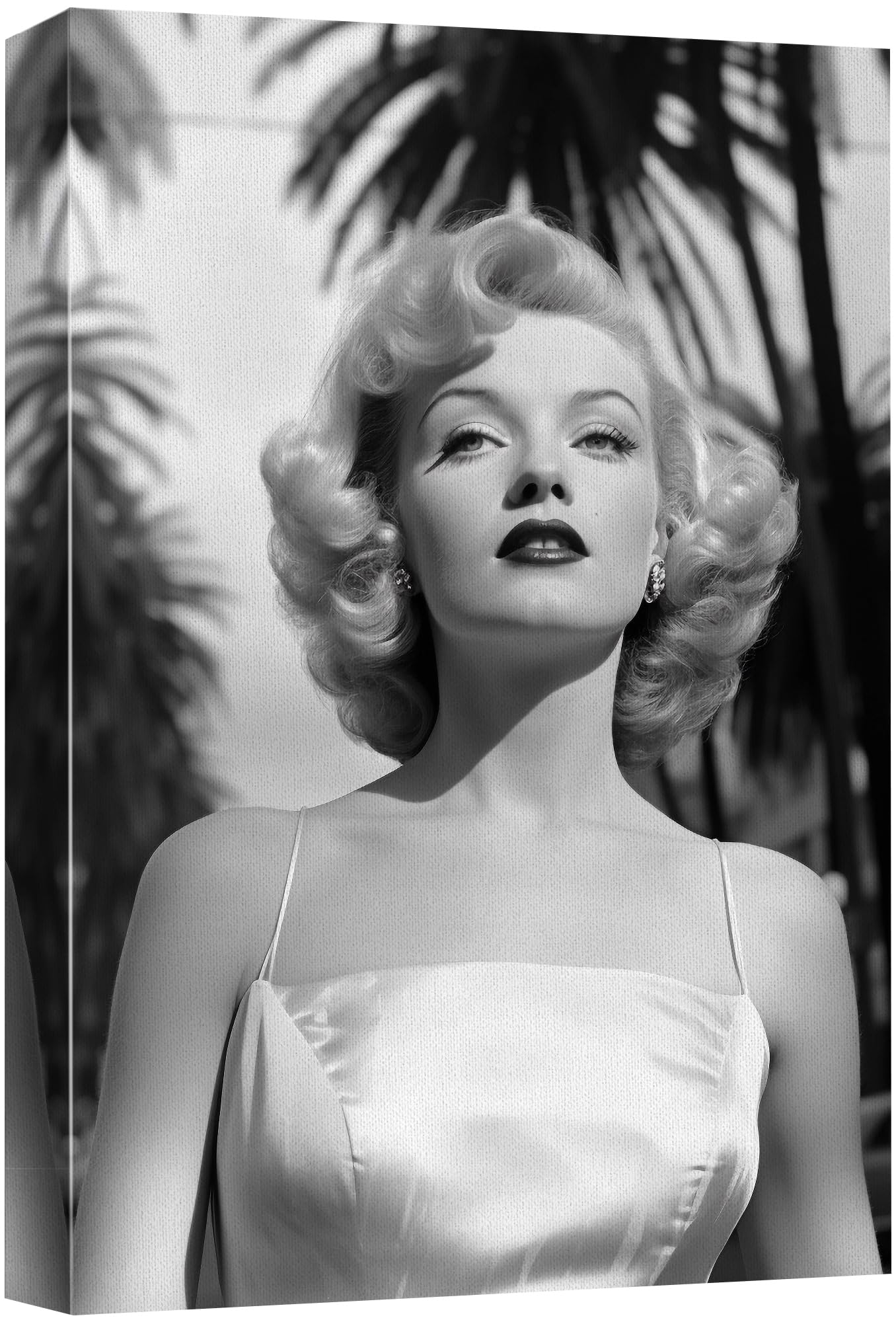 Wall26 Canvas Print Wall Art Marilyn Monroe Black & White Classic Portrait Celebrities Pop Culture Photography Realism Vintage R