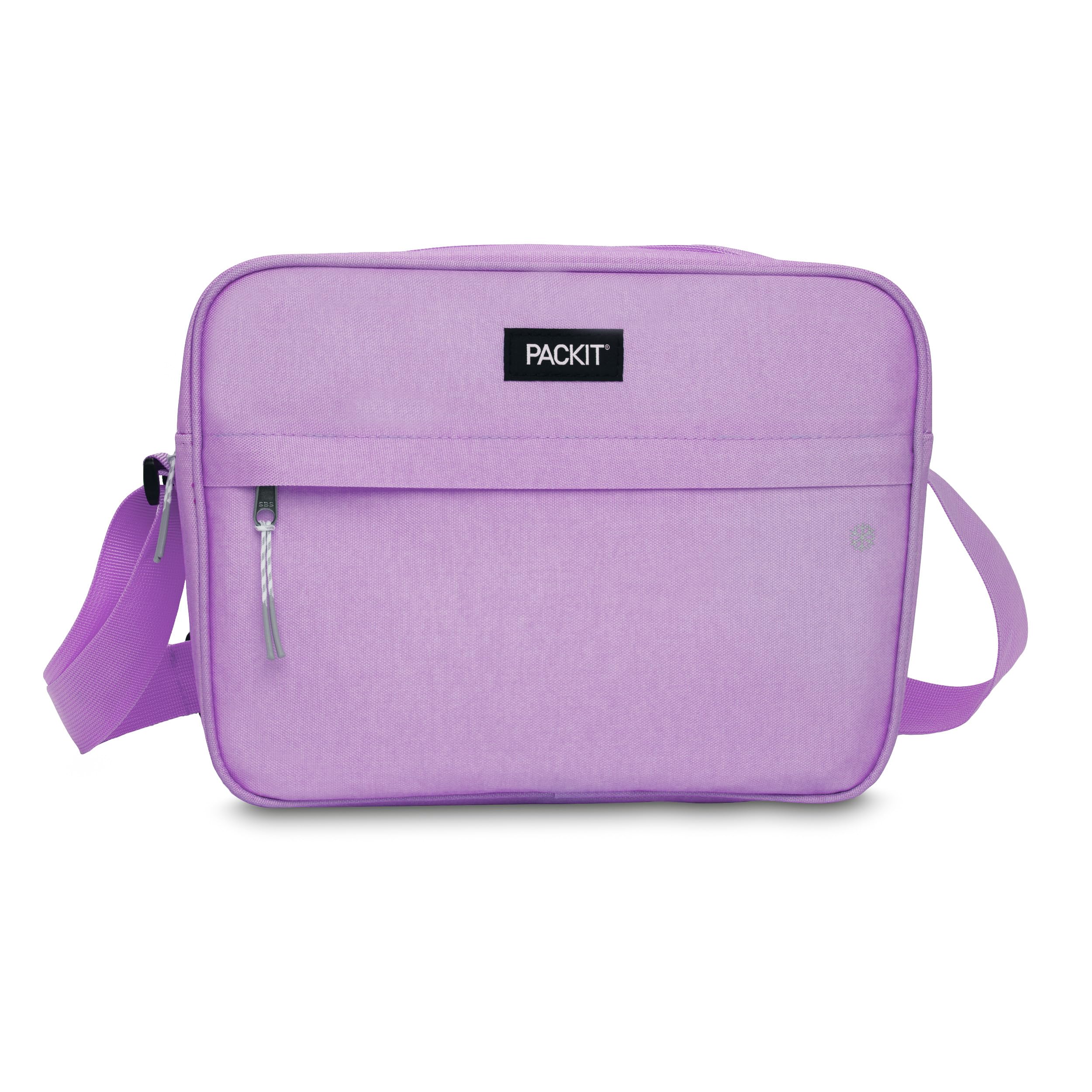 PackIt Freezable Zuma 15-Can Cooler, Lavender, Built with ECOFREEZE Technology, Collapsible, Reusable, Zip Closure with Adjustab