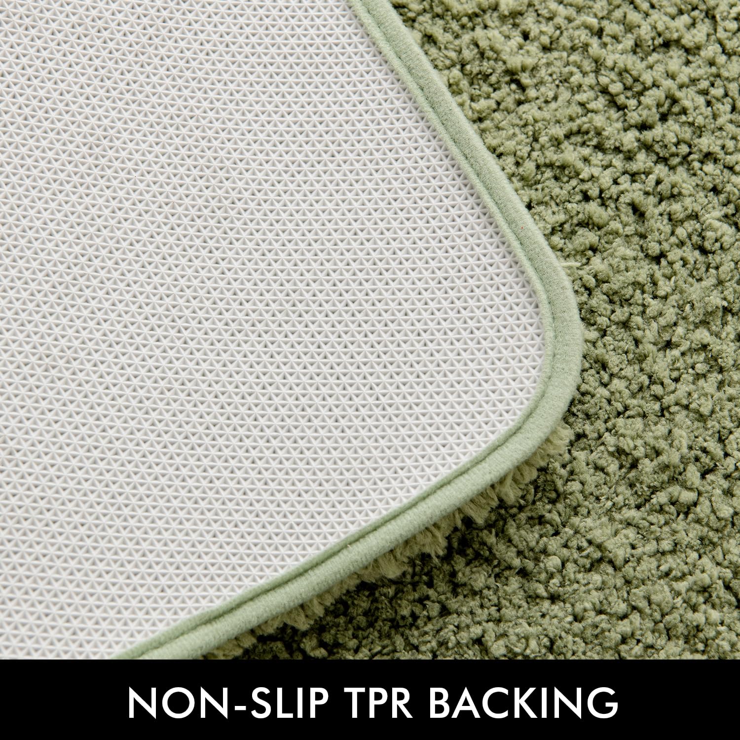 Miulee Extra Thick Non Slip Bathroom Rug Shaggy Soft Bath Mat Plush Microfiber Absorbent Water For Shower Tub Machine Washable (