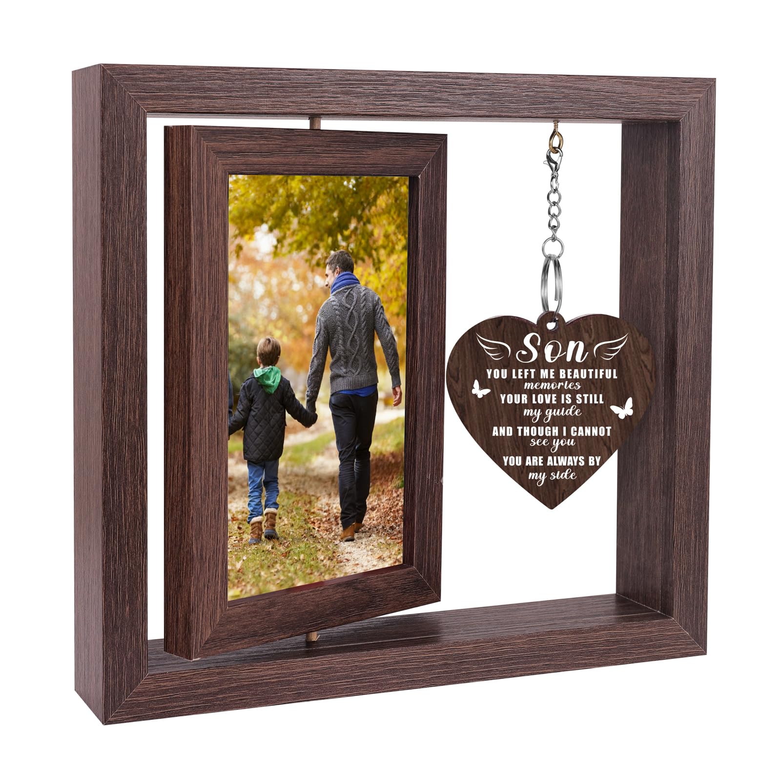 Boiveco Memorial Gifts for Loss of Son, Sympathy Gift for Loss of Son Memorial Picture Frame, In Memory of Son Grief Remembrance