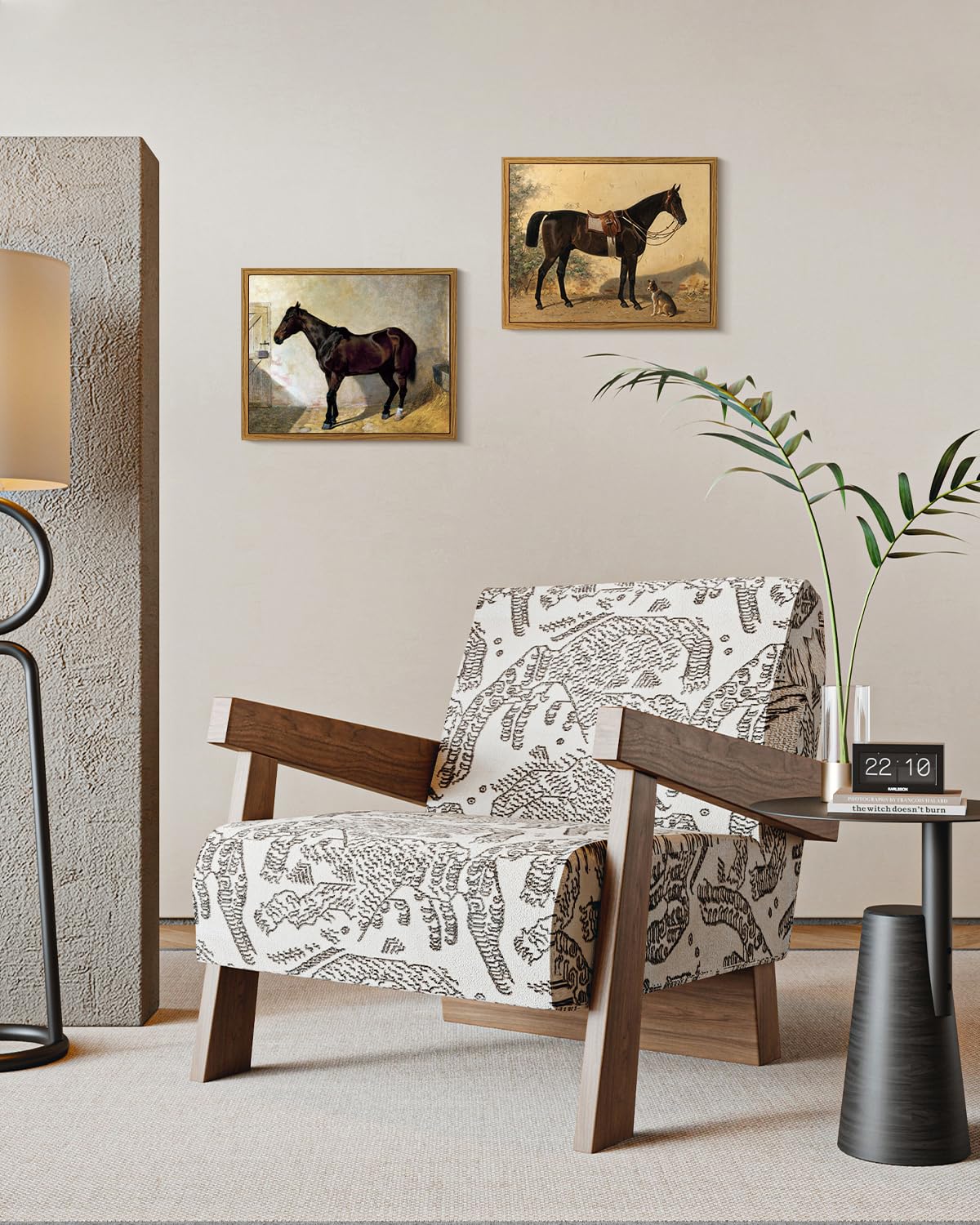 Arpeotcy Framed Canvas Horse Wall Art, Horse Art Print For Home Decor, Rustic Farmhouse Country Wall Decor For Living Room, Bedr