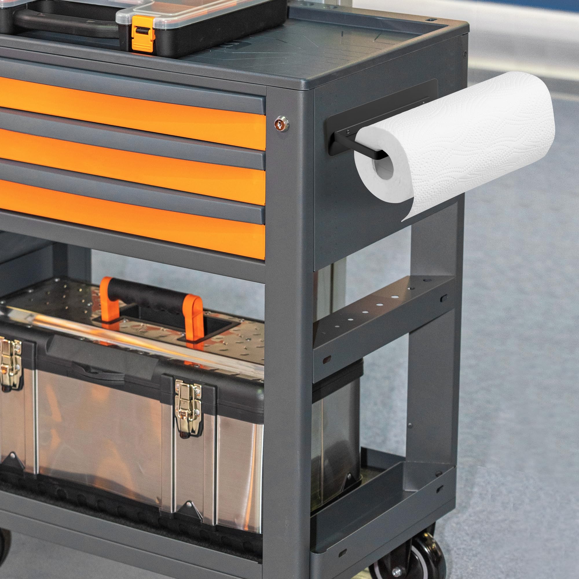 Easttowest Magnetic Paper Towel Holder,Black Towel Bar Rack For Refrigerator Bbq Grills Griddles Toolbox Rvs Tailgates,Heavy Dut