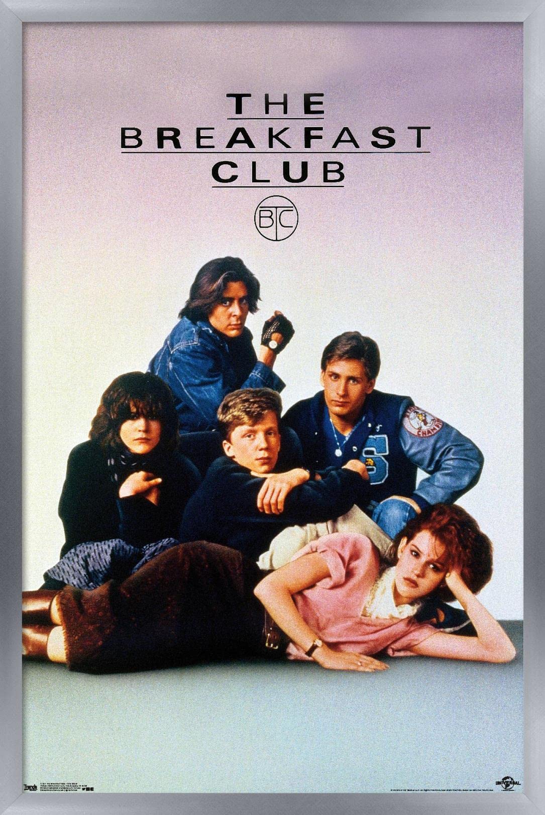 Trends International The Breakfast Club - One Sheet Wall Poster, 14.725'' X 22.375'', Silver Framed Version