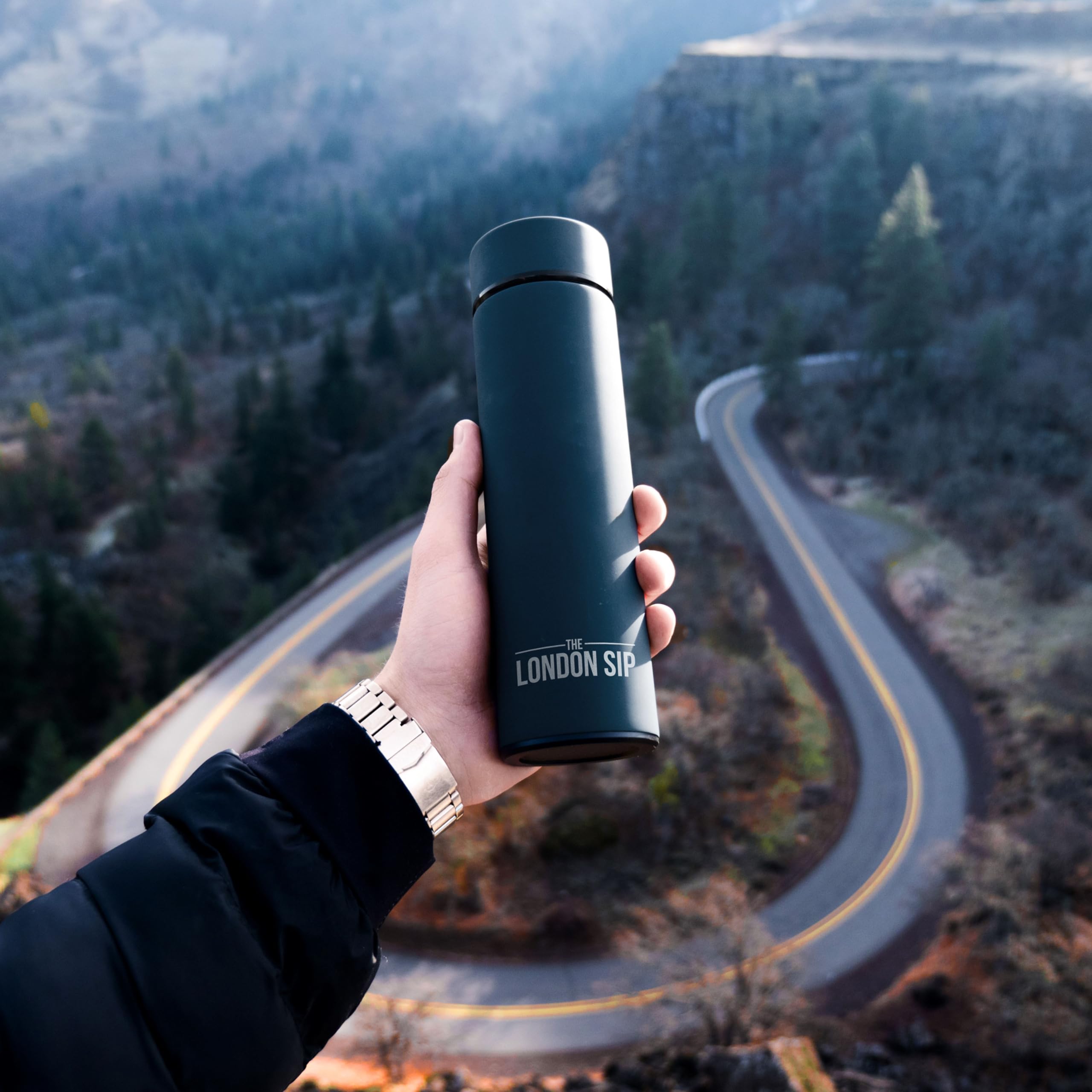 Here & Now Tea Infuser Bottle | Water Bottle With Tea Infuser Set | Stainless Steel Tea Infuser Travel Mug | Tea Bottle With Inf