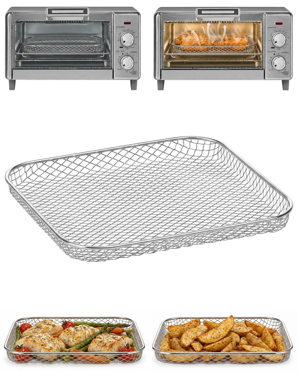 Air Fryer Mesh Basket 1Piece Compatible with BLACK+DECKER Crisp N Bake