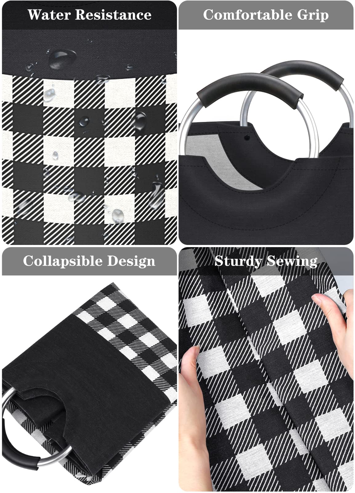 Blisstotes Laundry Basket, Laundry Hamper, Hampers For Laundry, Clothes Baskets Collapsible With Handles Waterproof For Bathroom